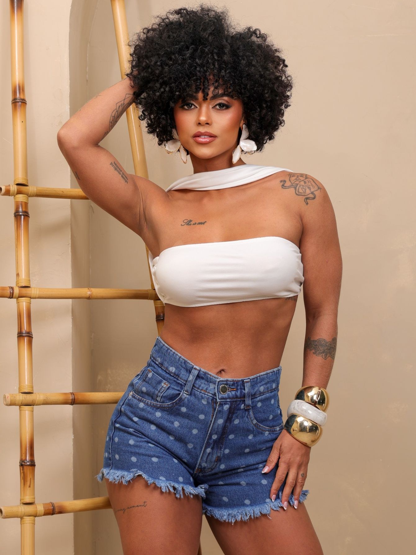 Short Mom Jeans Feminino Sem Elastano Cintura Alta Premium 5131