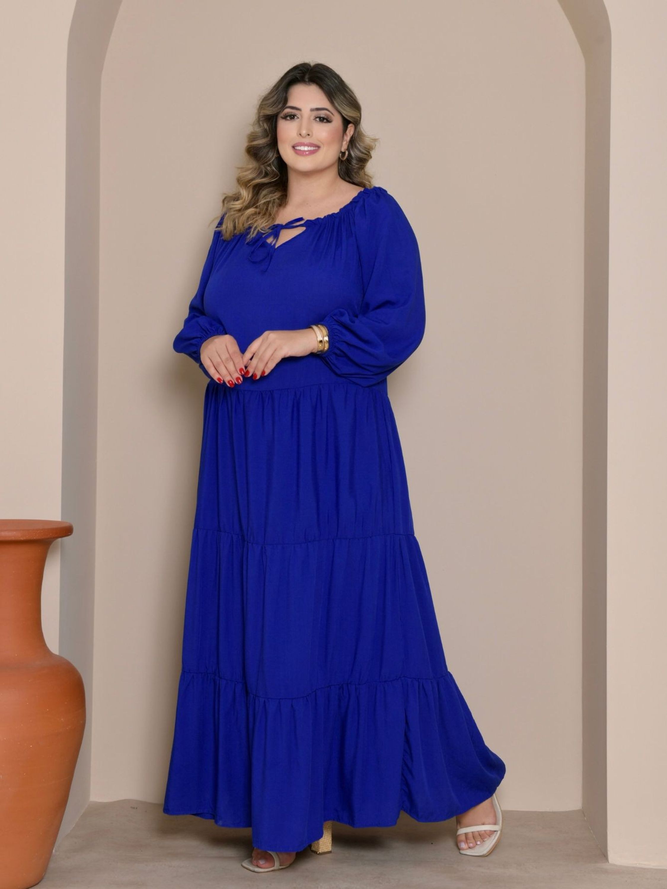 Vestido longo evangélicos plus size g2