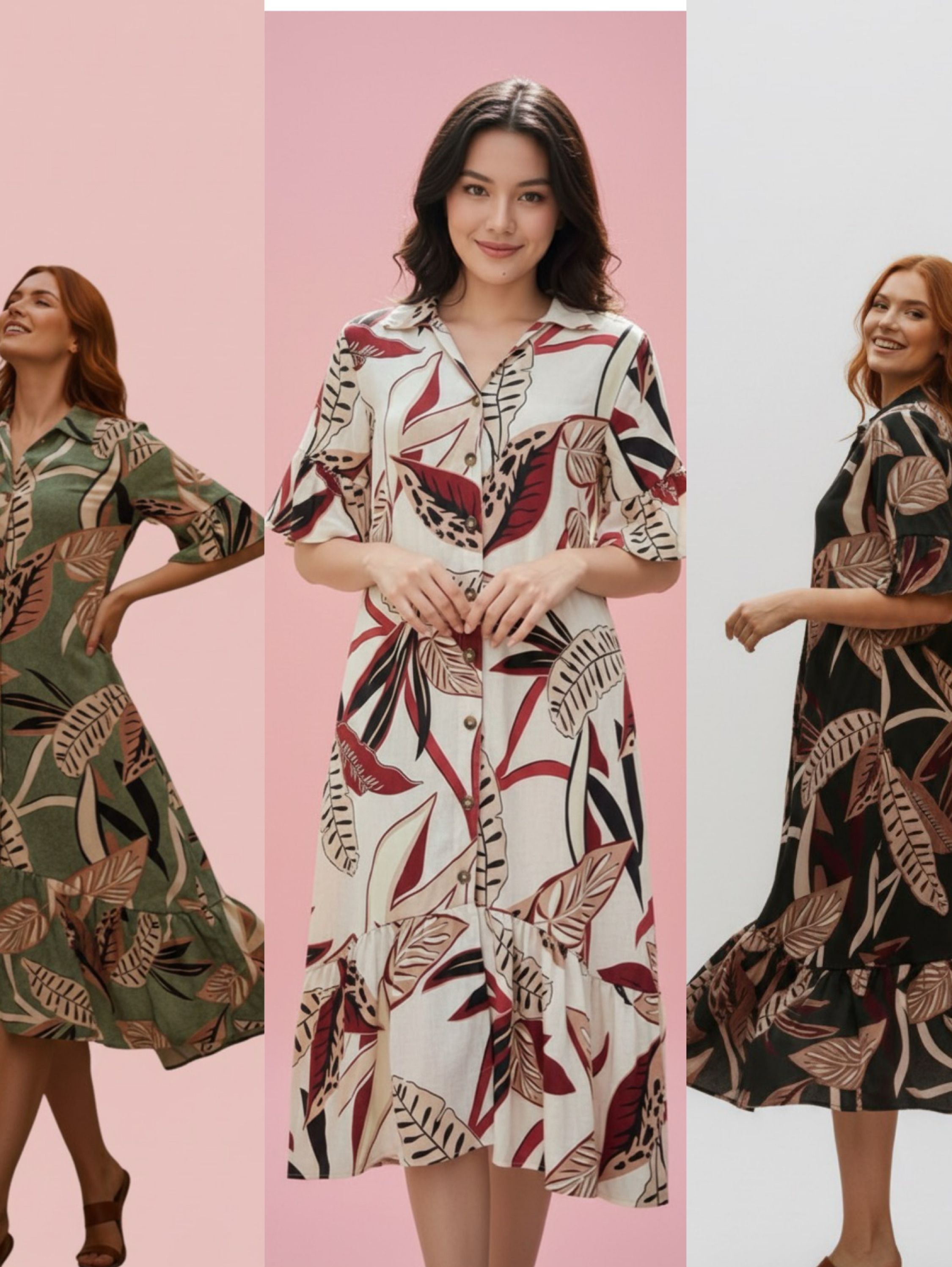 Vestido longo baile ,Manga flare floral