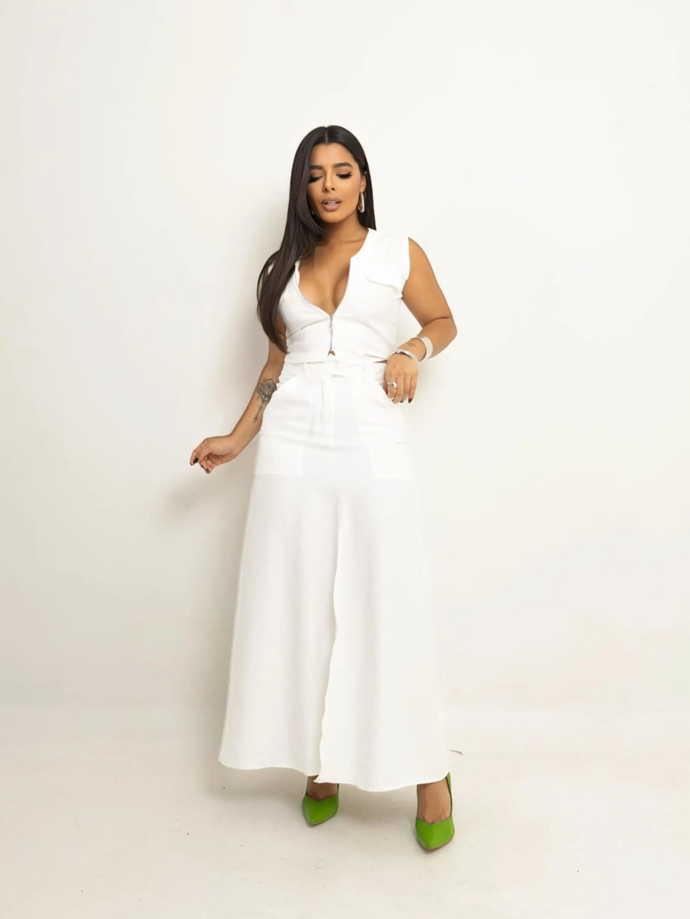 Conjunto Maria Bella Colete Saia