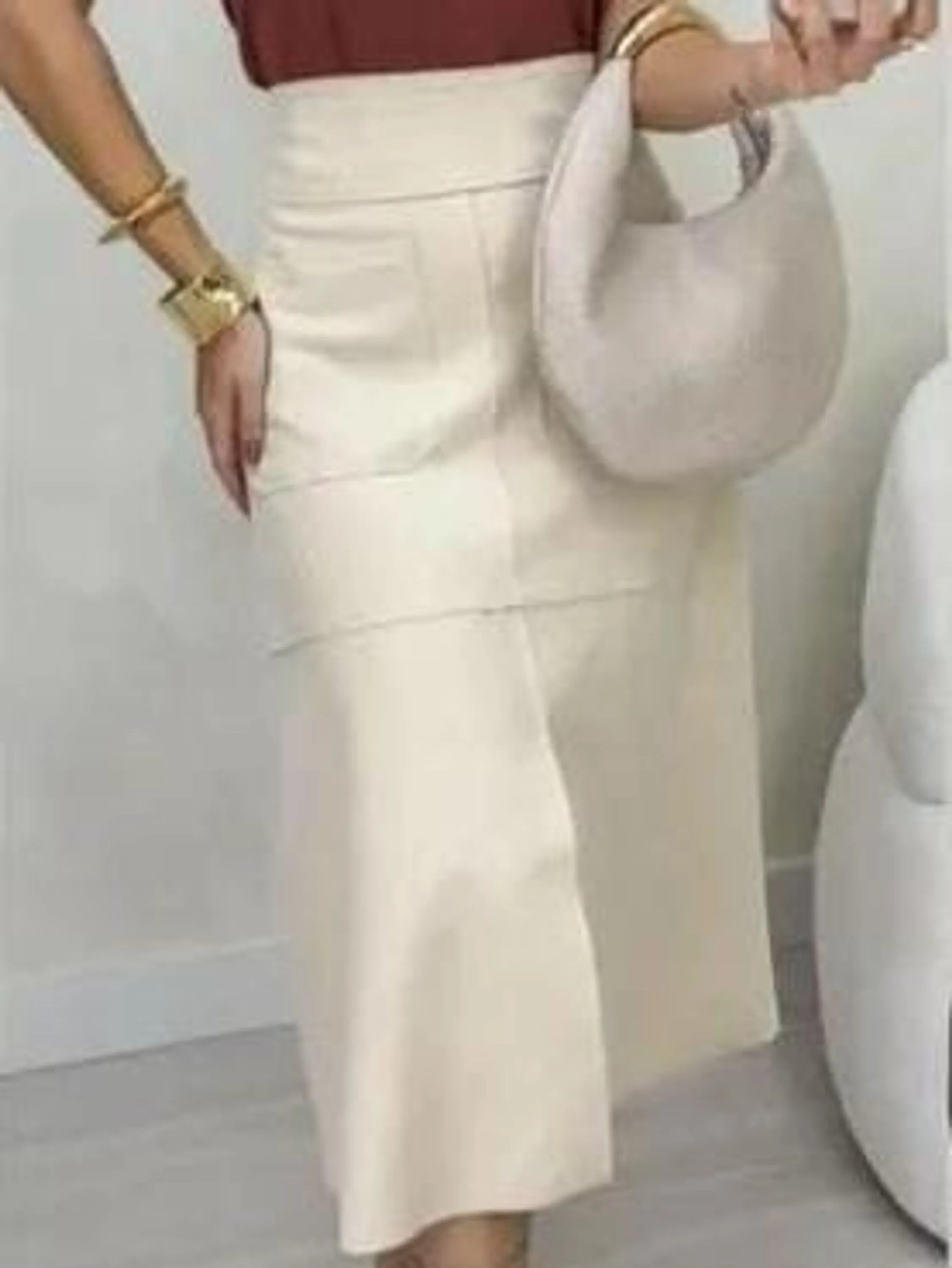 Saia Rosa Suede