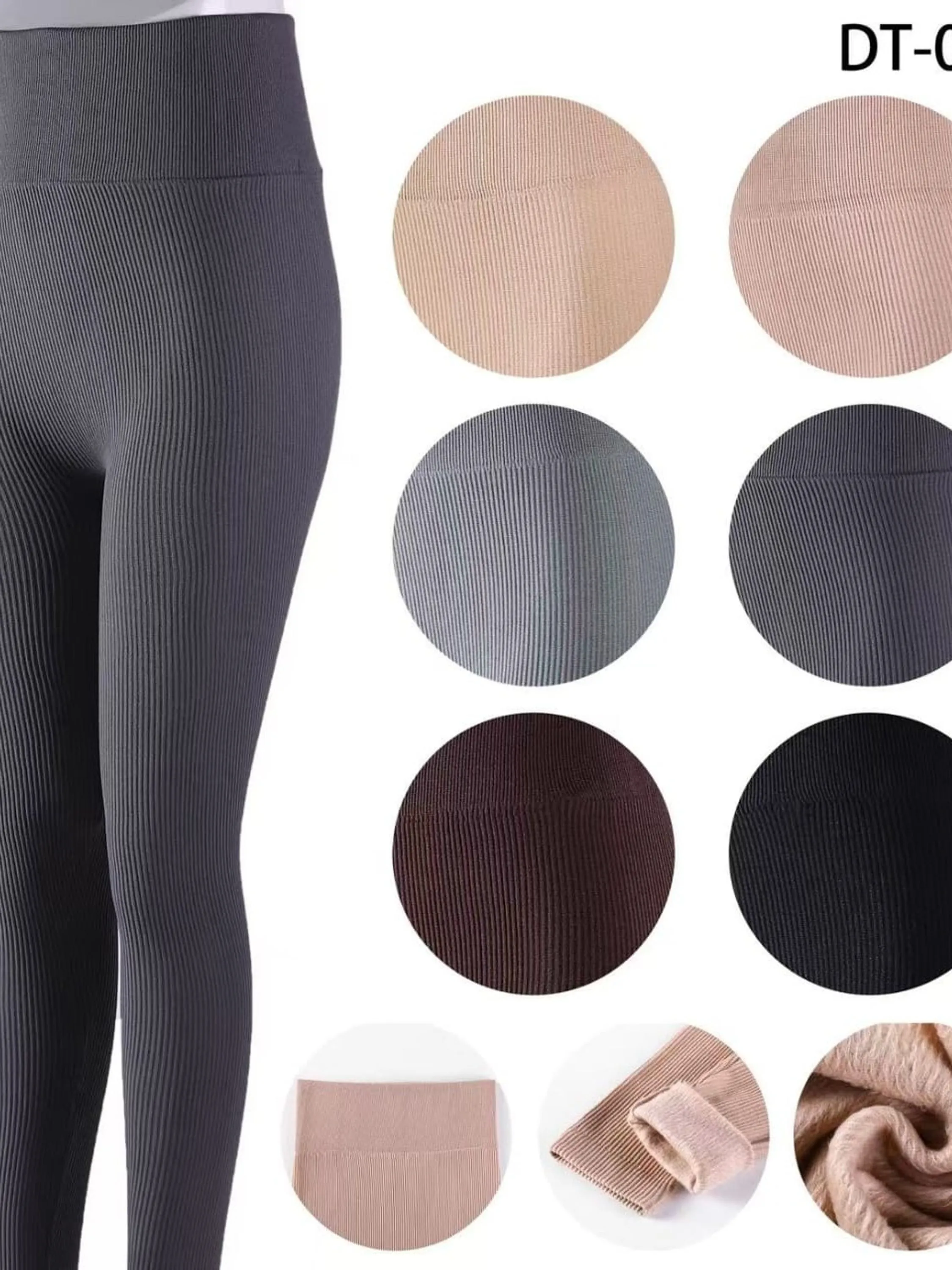 Calça térmica canelada legging