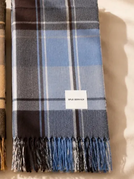 Cachecol Xadrez Feminino Longo Inverno