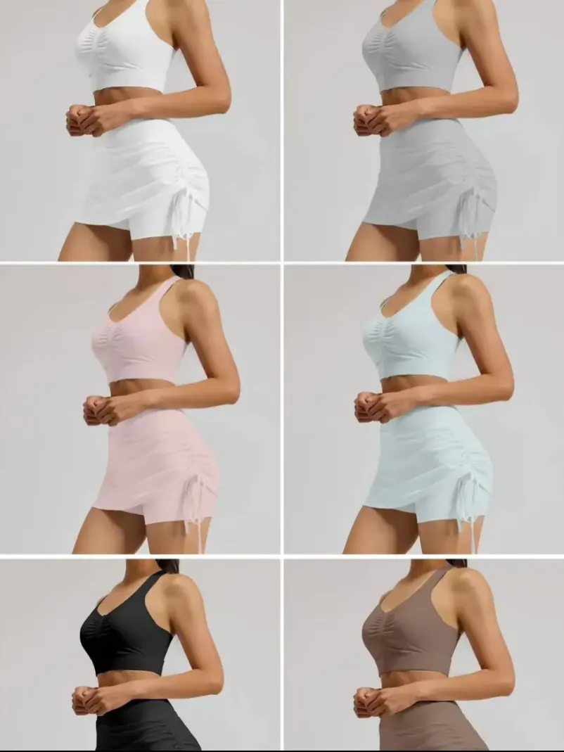 Conjunto Poliamida Short Saia Zt002 Academia P M G GG