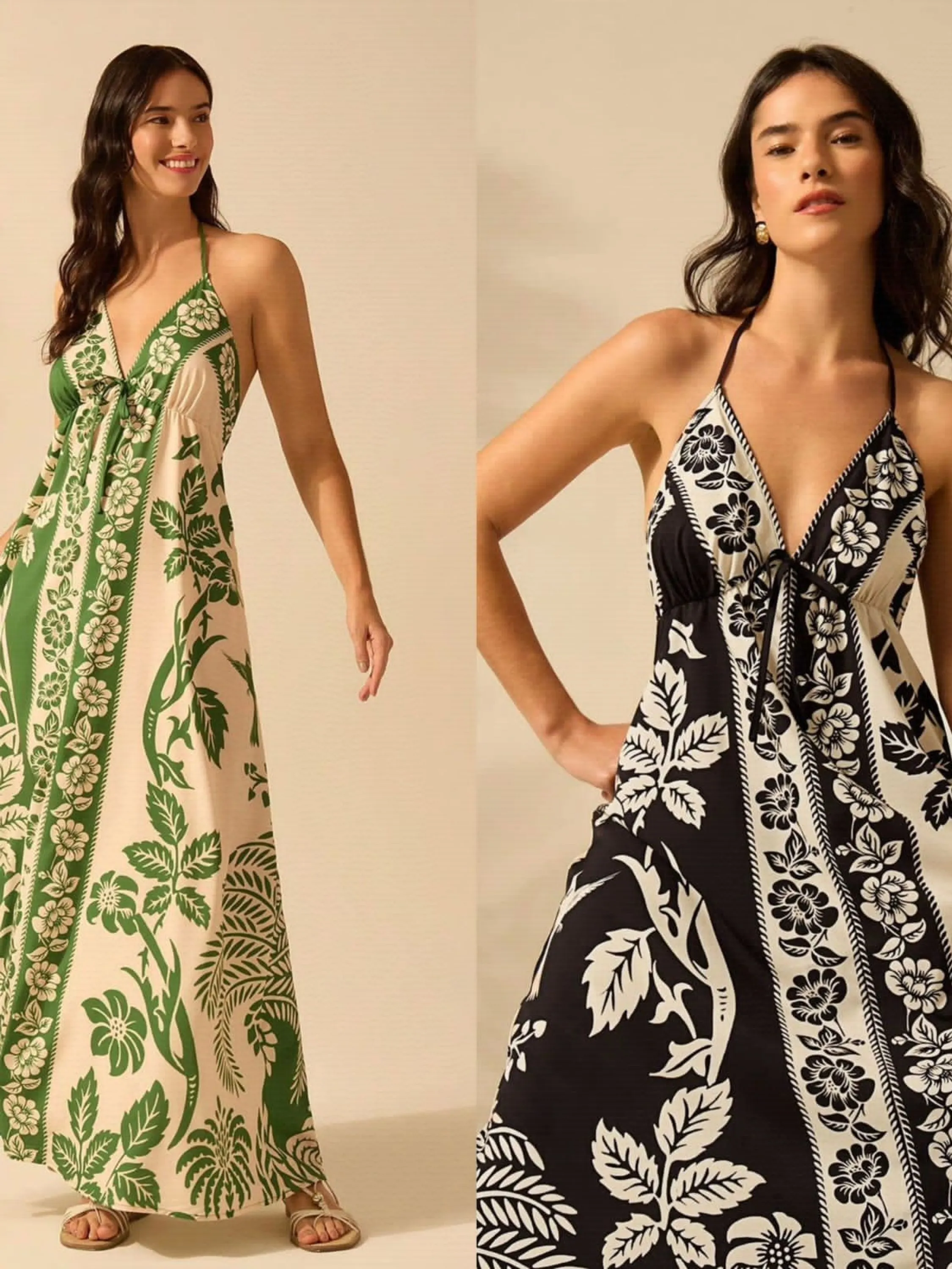 Vestido Crepinho Estilo Indiana