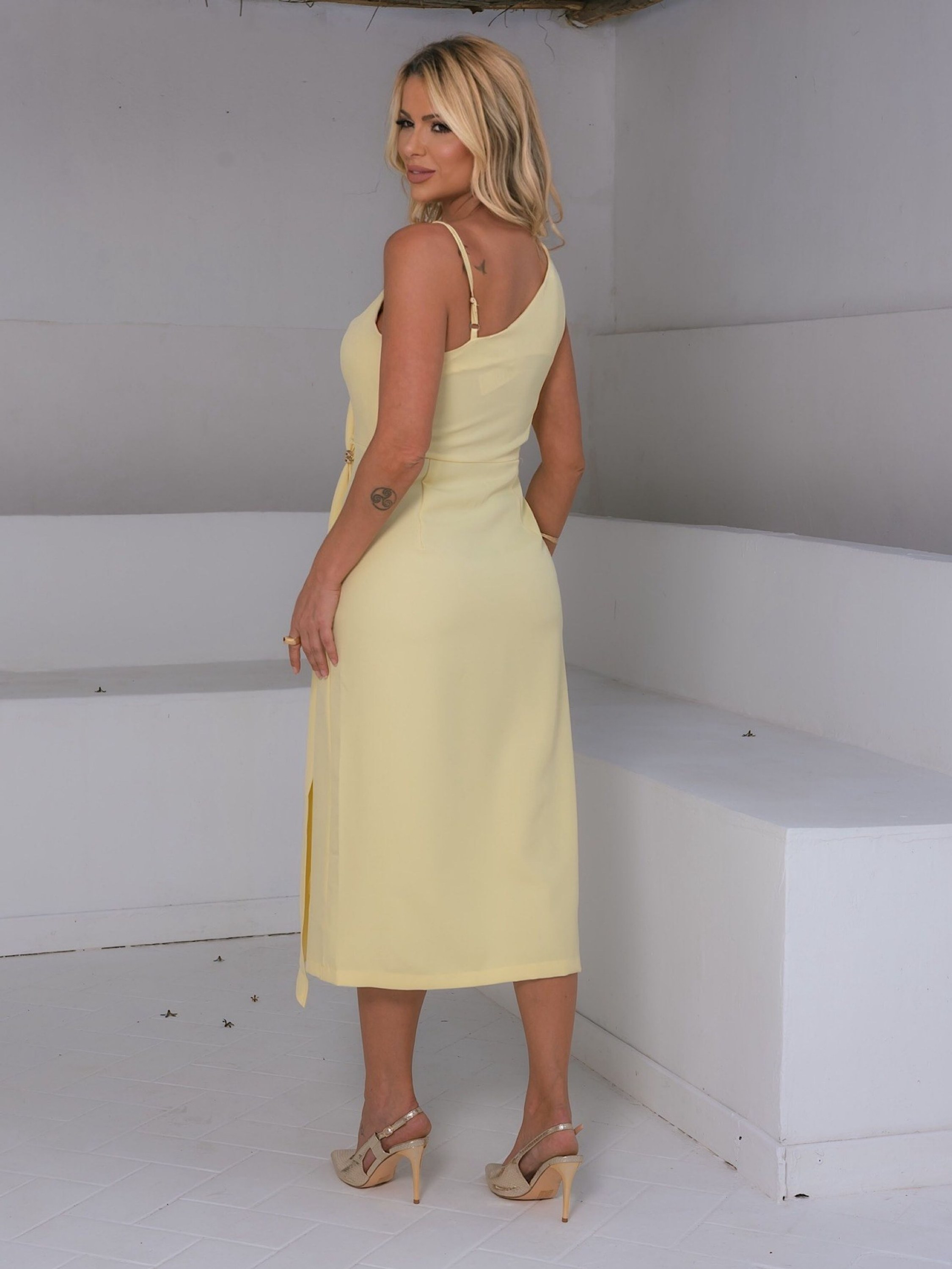 Vestido Midi Alfaiataria XY-637