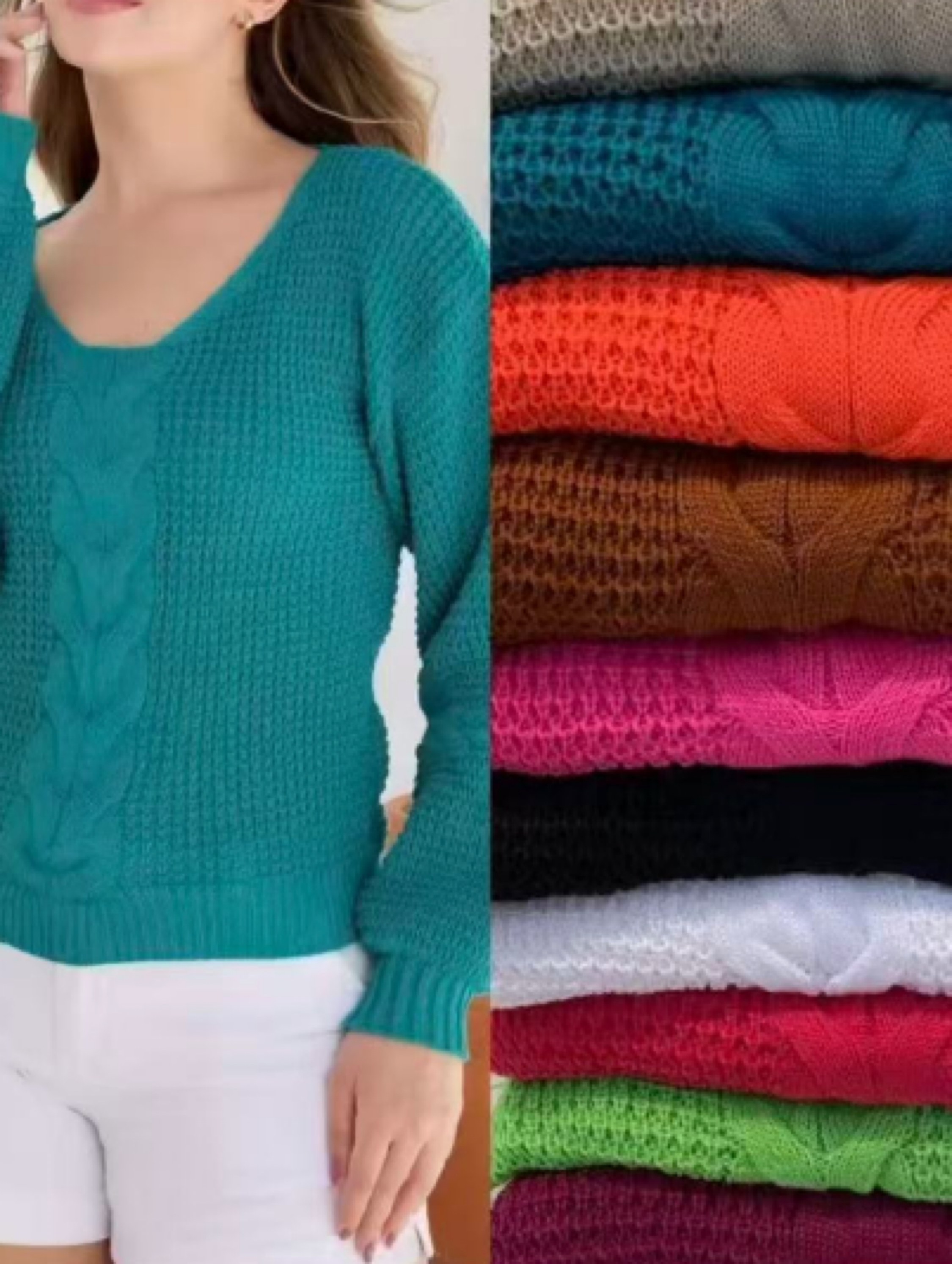 Suéter Trança Feminino Inverno TOP-03