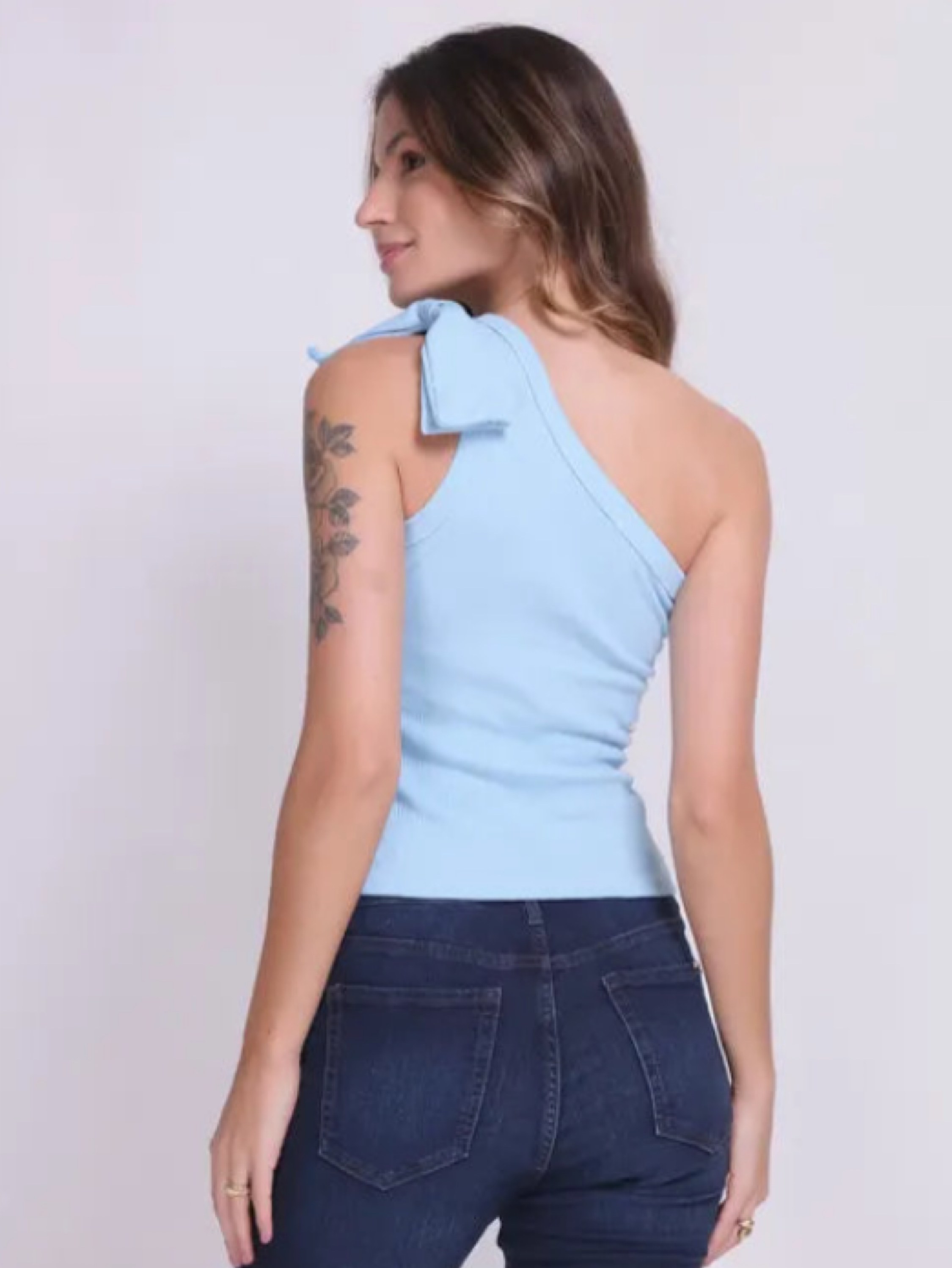 Blusa Nula Manga de Laço Ribana XY-492