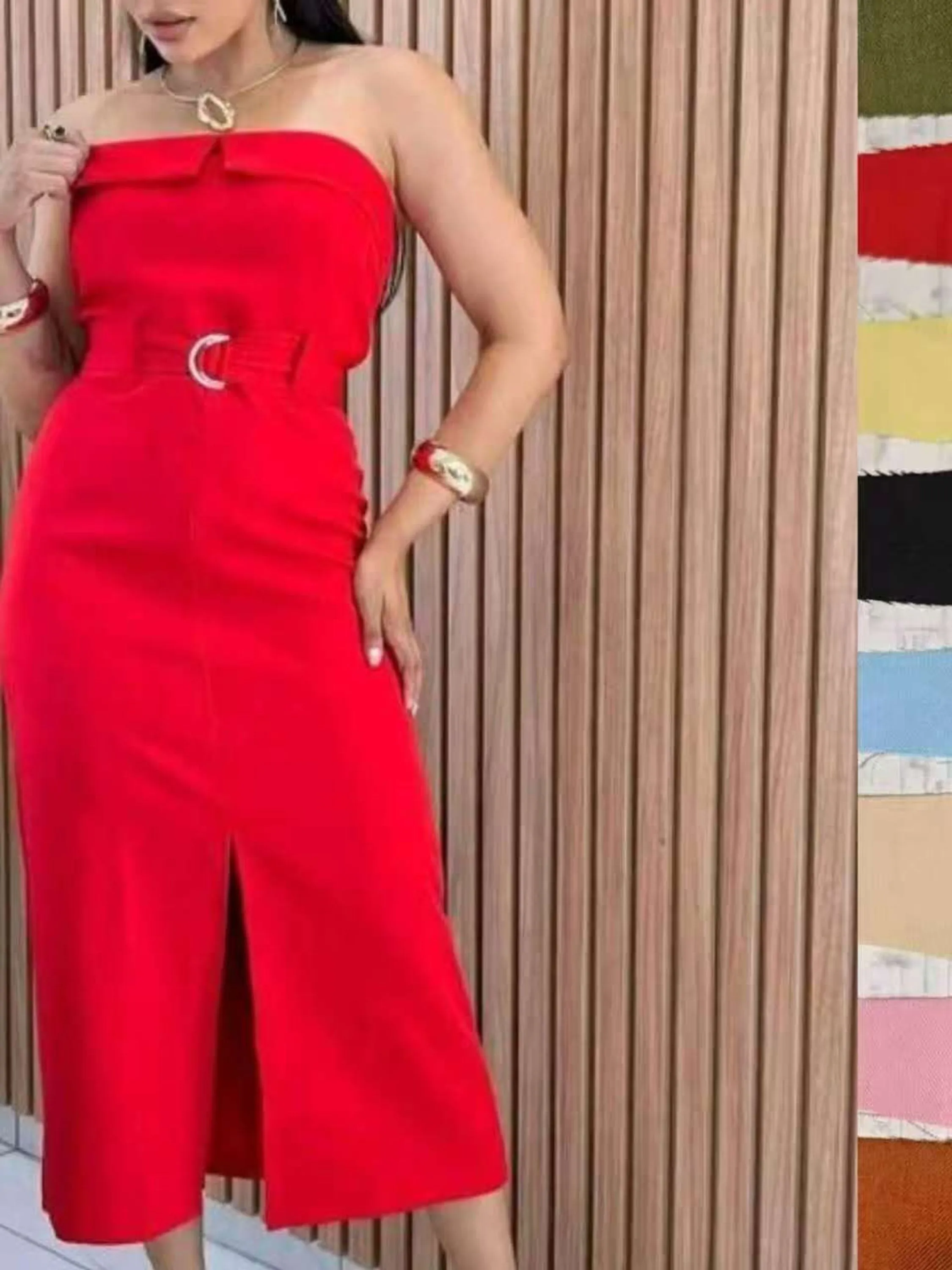 Vestido Tomara que caia Tecido Twil