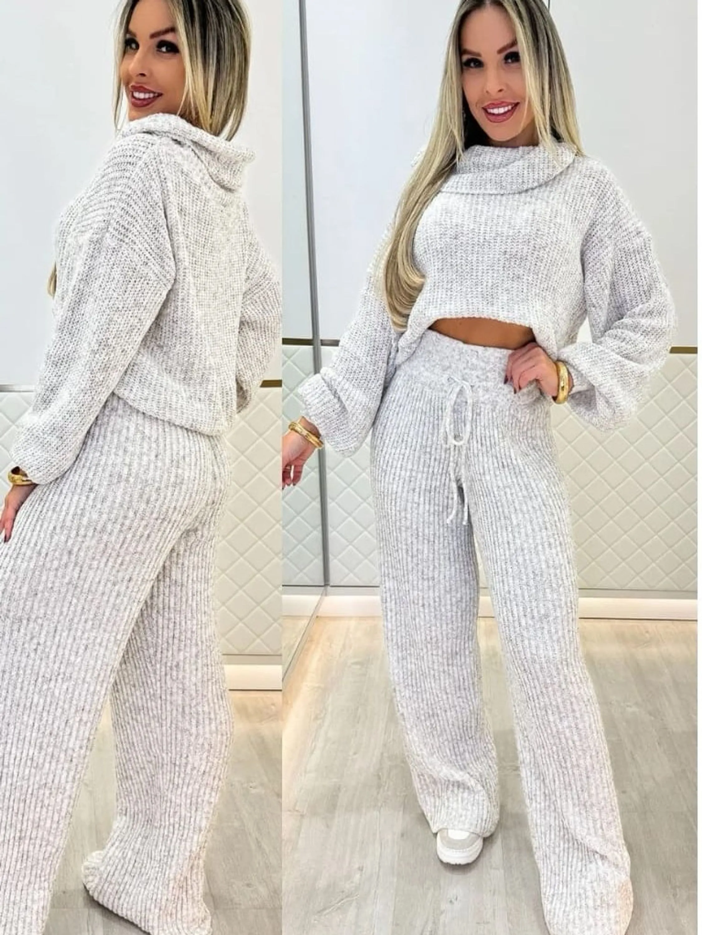 Conjunto Mousse Calça e blusa manga longa