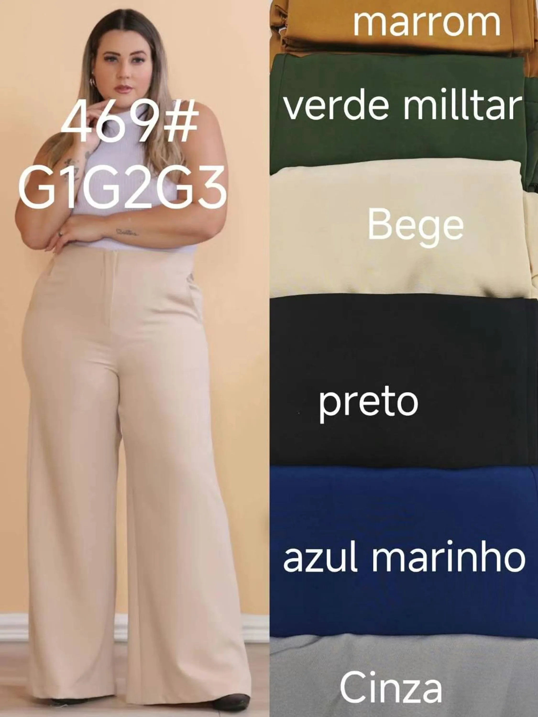 Calça Pantalona Zara Plusize Alfaiataria