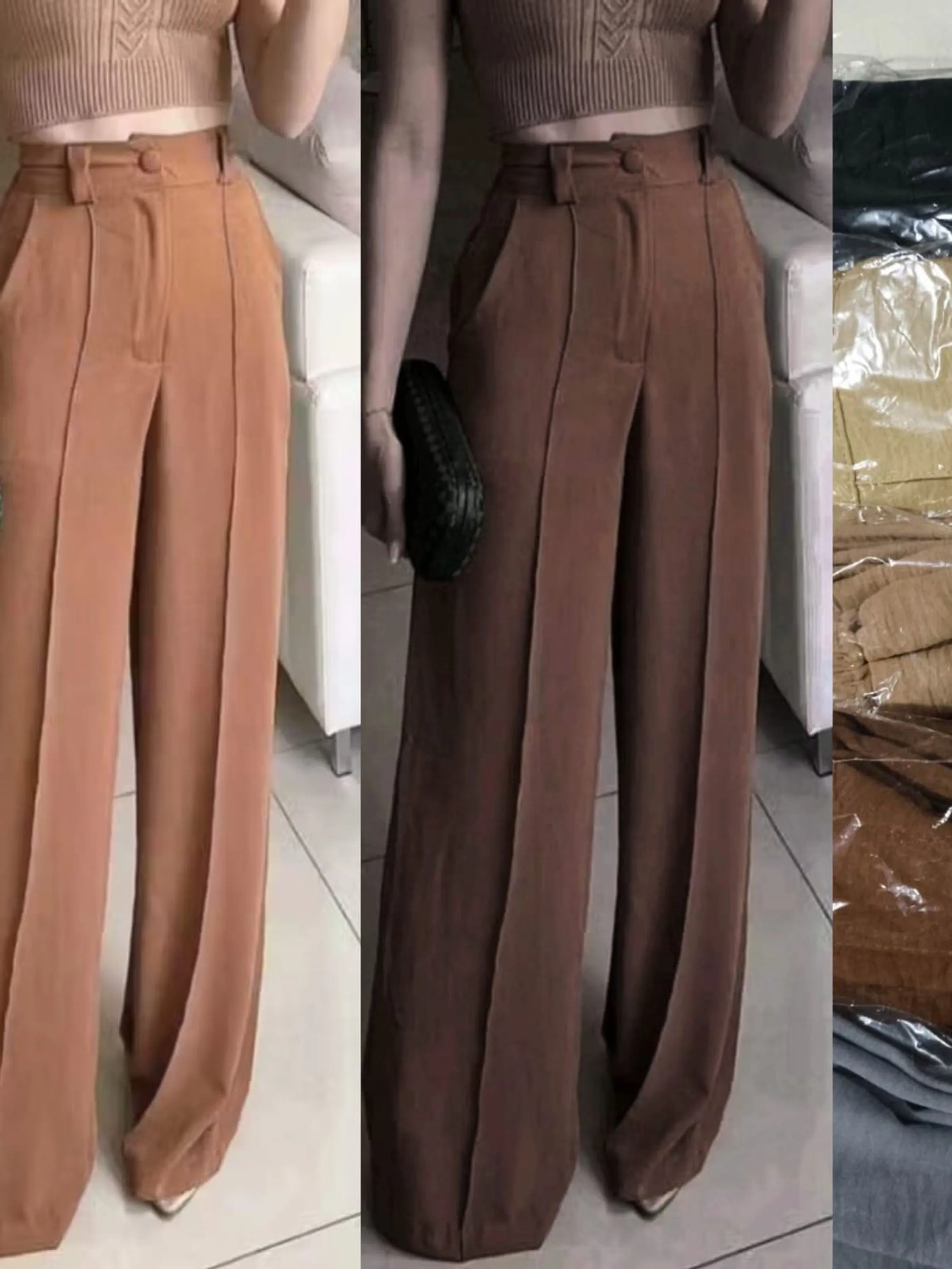 Calça Pantalona Duna Botão