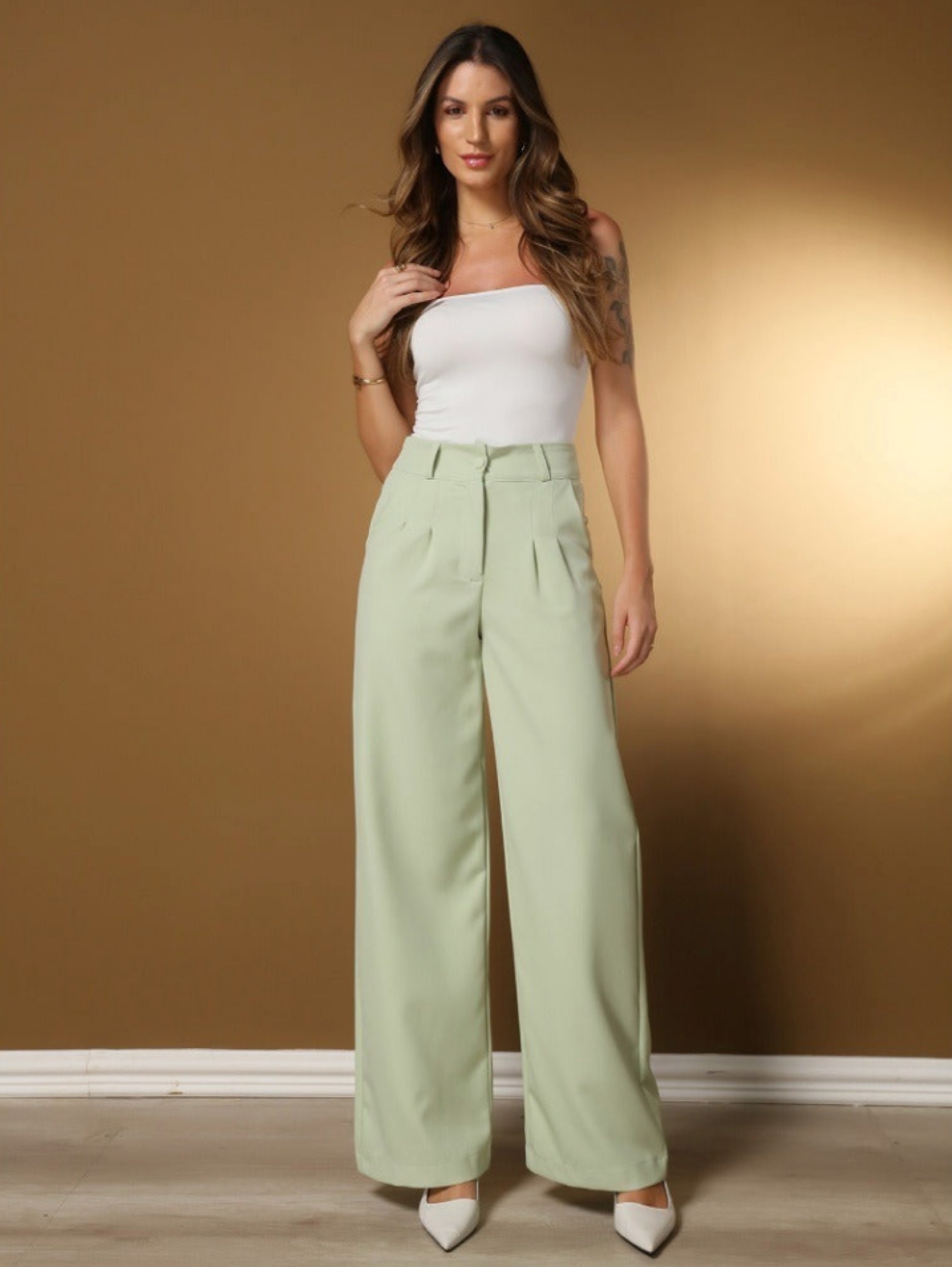 Calça Larga sem Cinto Alfaiataria FF-CAL-005-CSS-07
