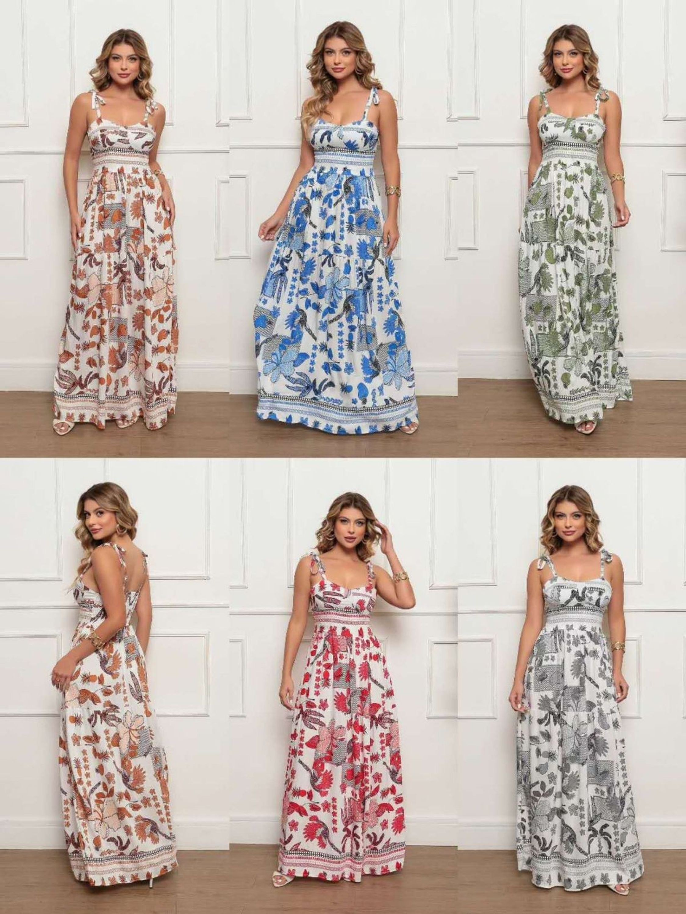 Vestido Floral tecido Viscomise