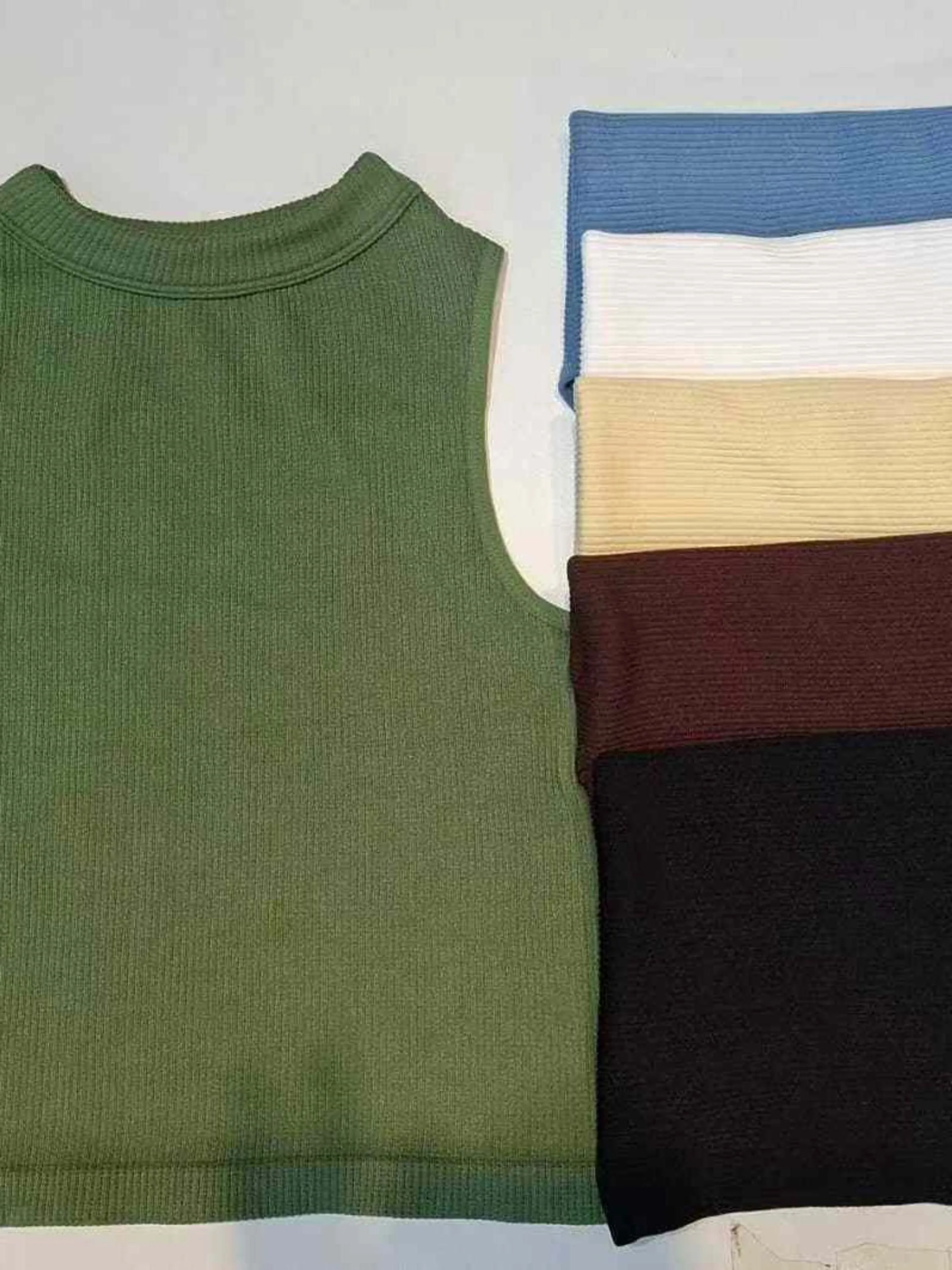 Blusa Regata Canelada Poliéster