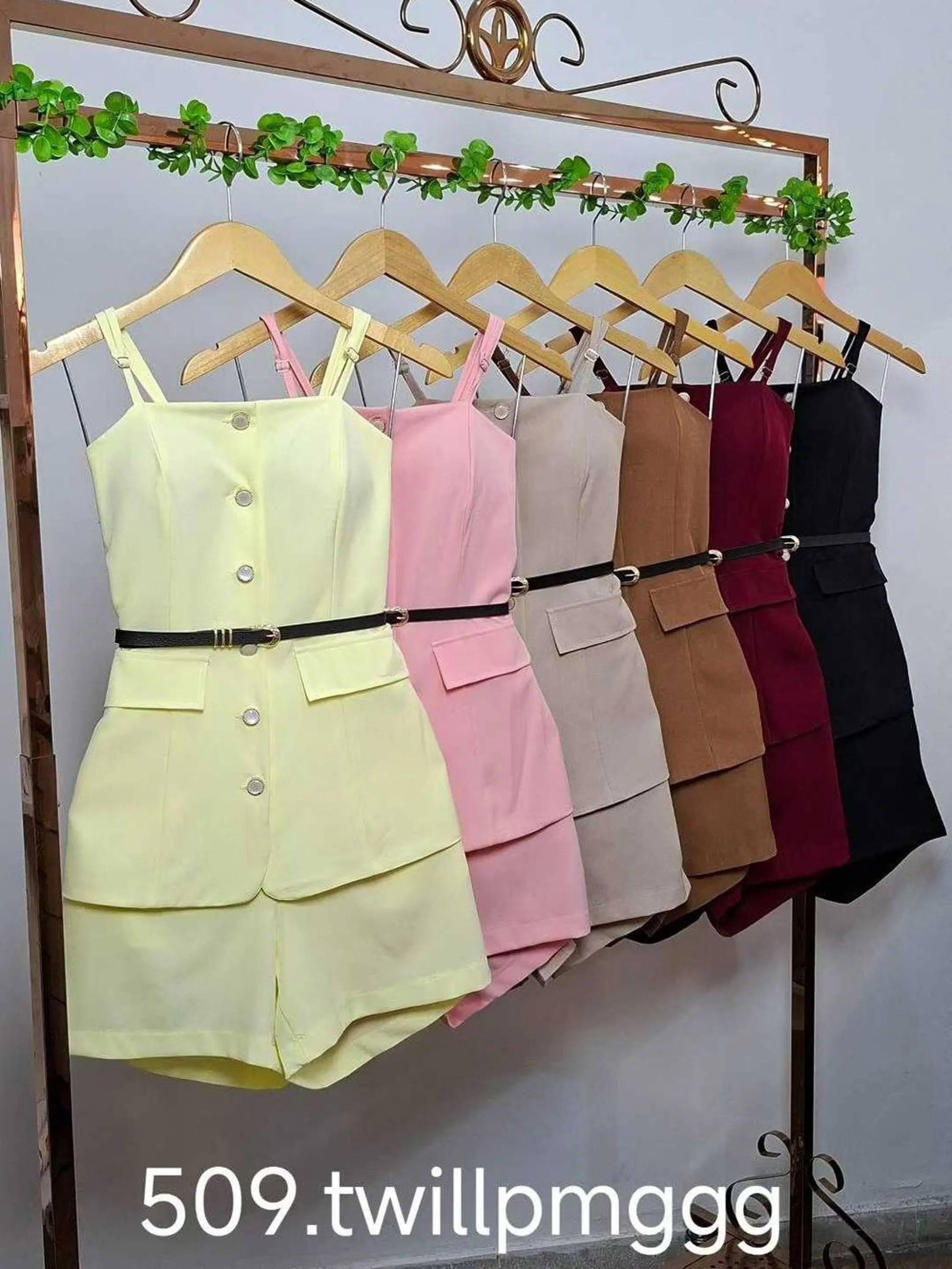 Conjunto camisa regata e shorts tecido Twil