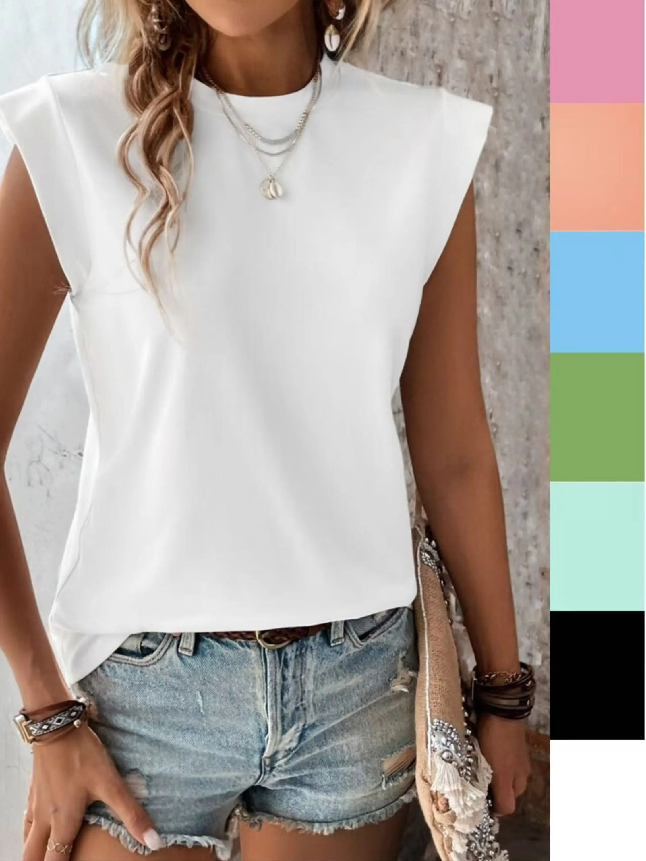 Blusa ombreira lisa