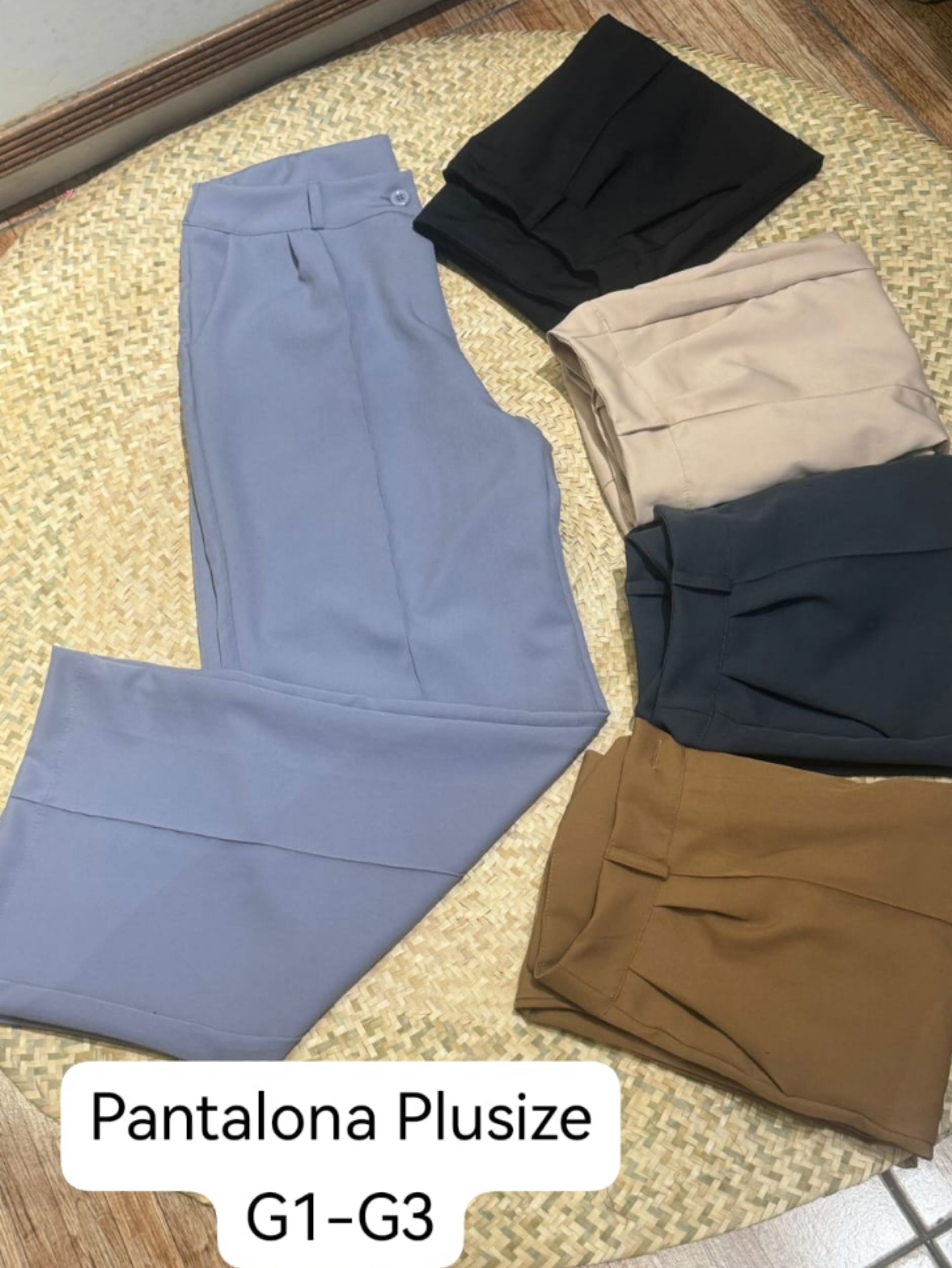 Calça Pantalona Listrada Plus Size FF-CAL-020