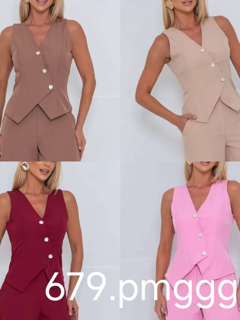 Conjunto Colete e Short Twill xy-679