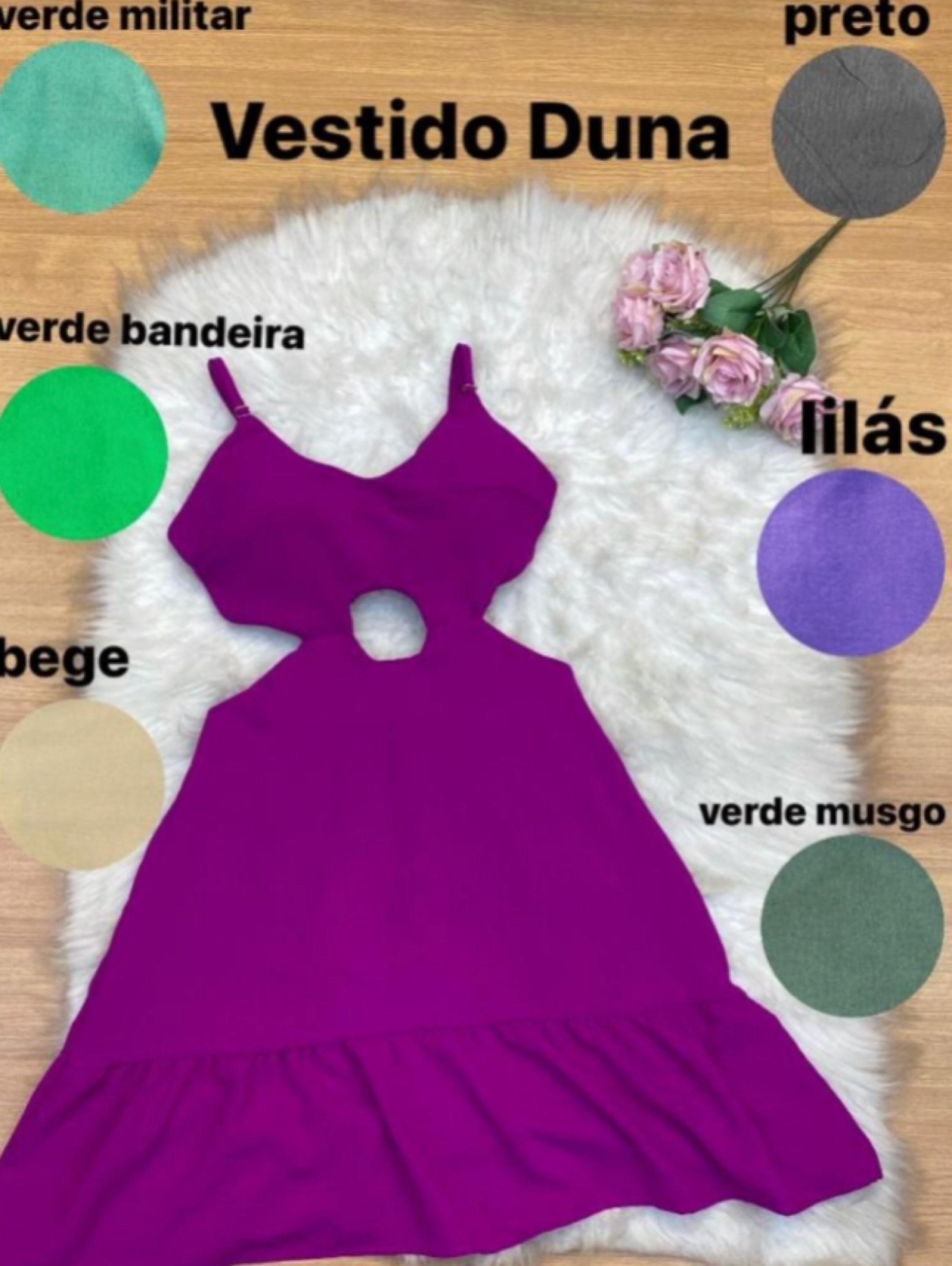 Vestido Curto Buraco Barriga Duna FF-VES-019