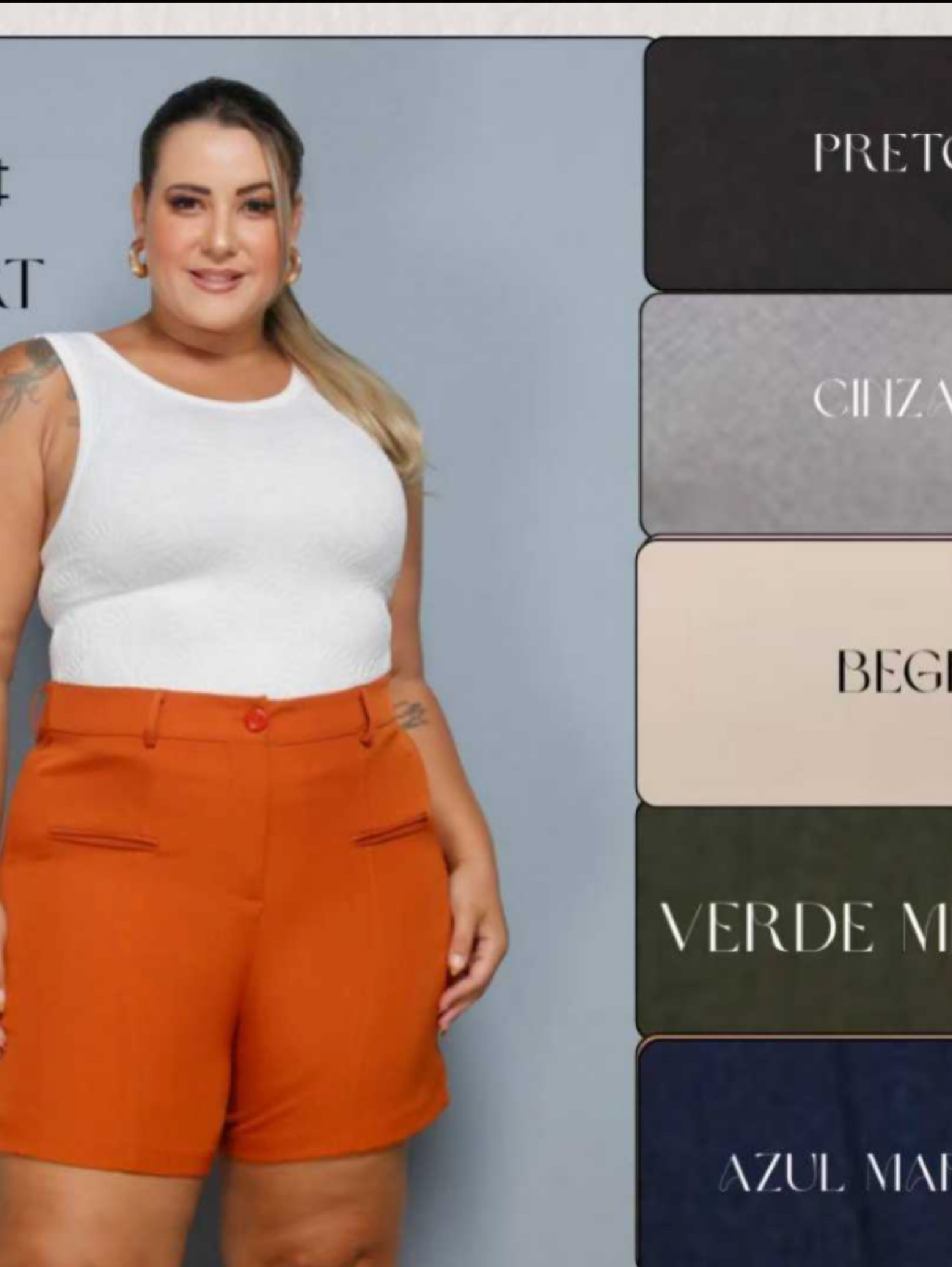 Bermuda Plus Size Linho Luis Twill FF-SHO-006-CSS-516