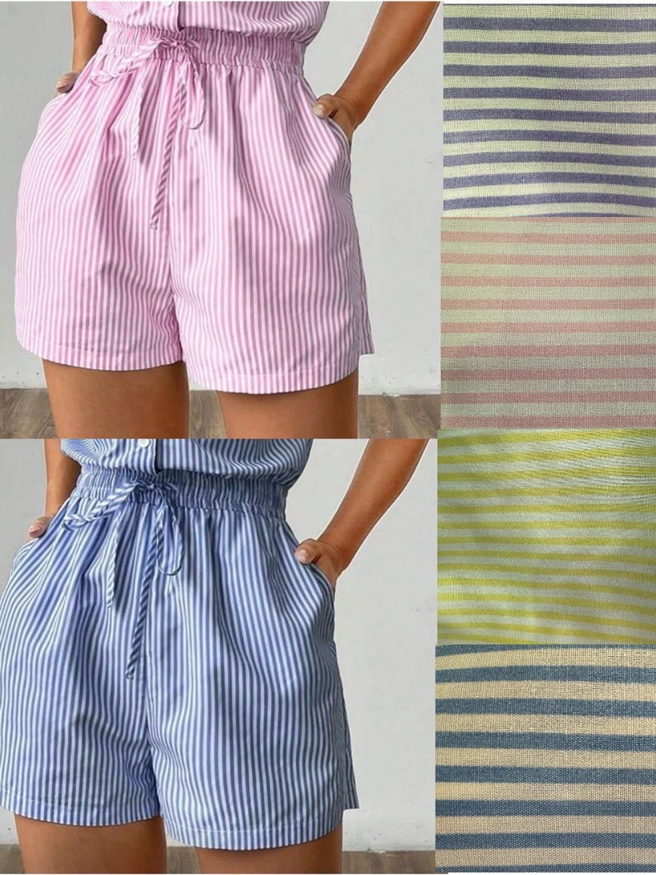 Shorts Tricoline Listrado