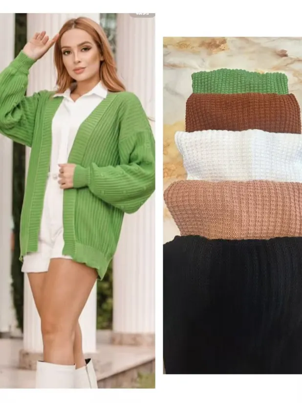 Cardigan de Tricot Feminino Inverno Tamanho Único