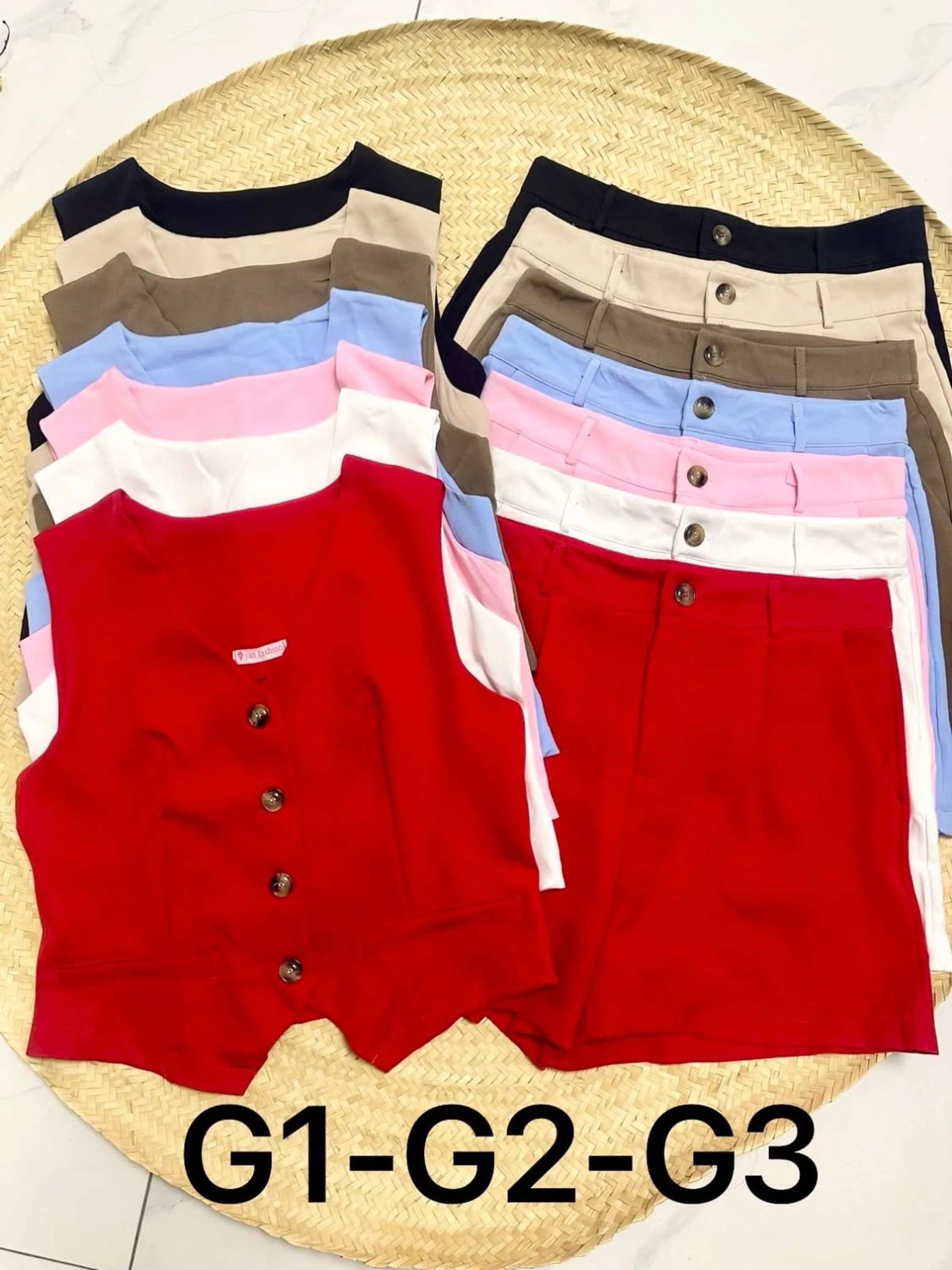 Conjunto alfaiataria Plusize colete e shorts