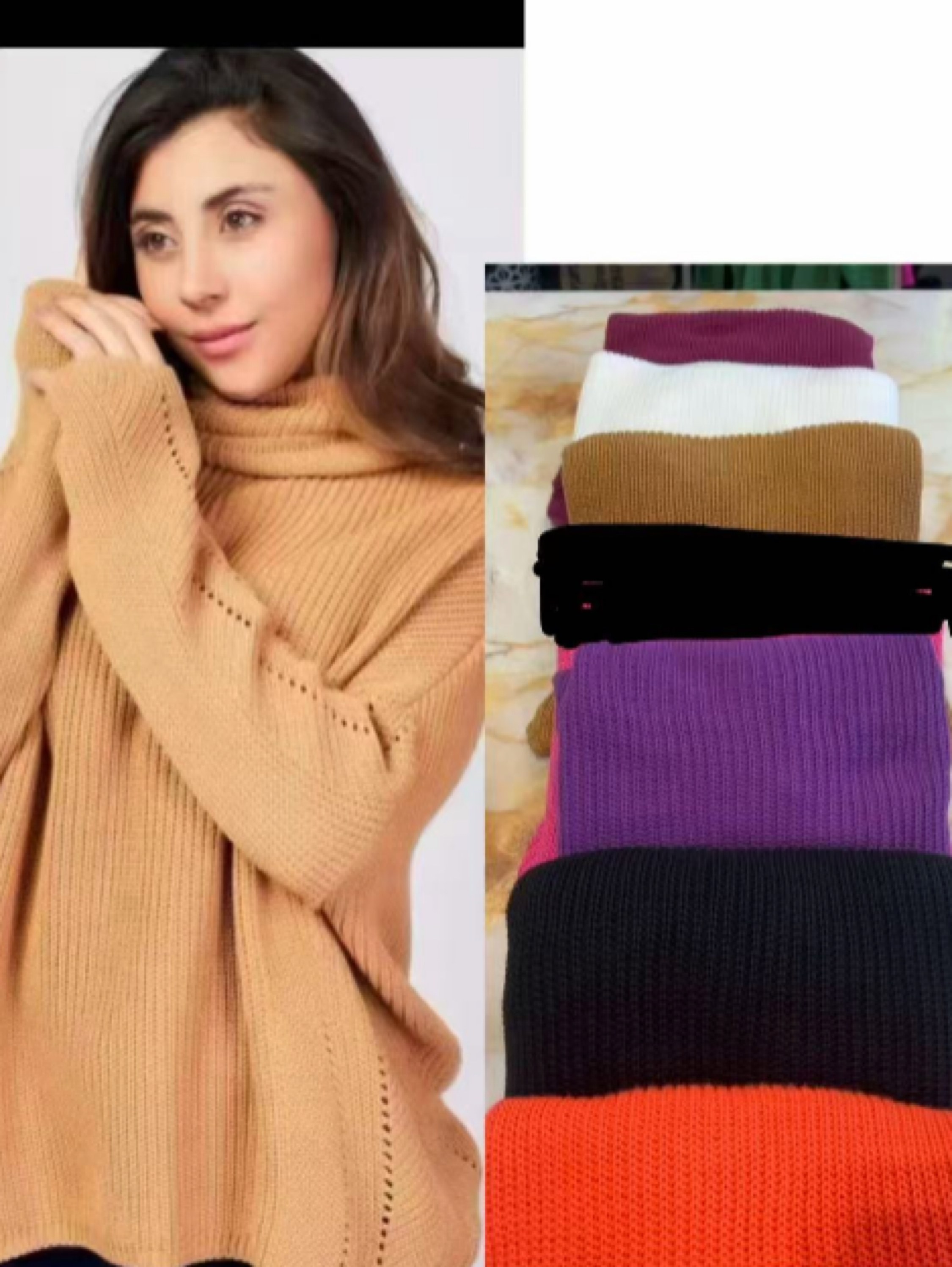 Suéter Gola Alta Feminino Inverno