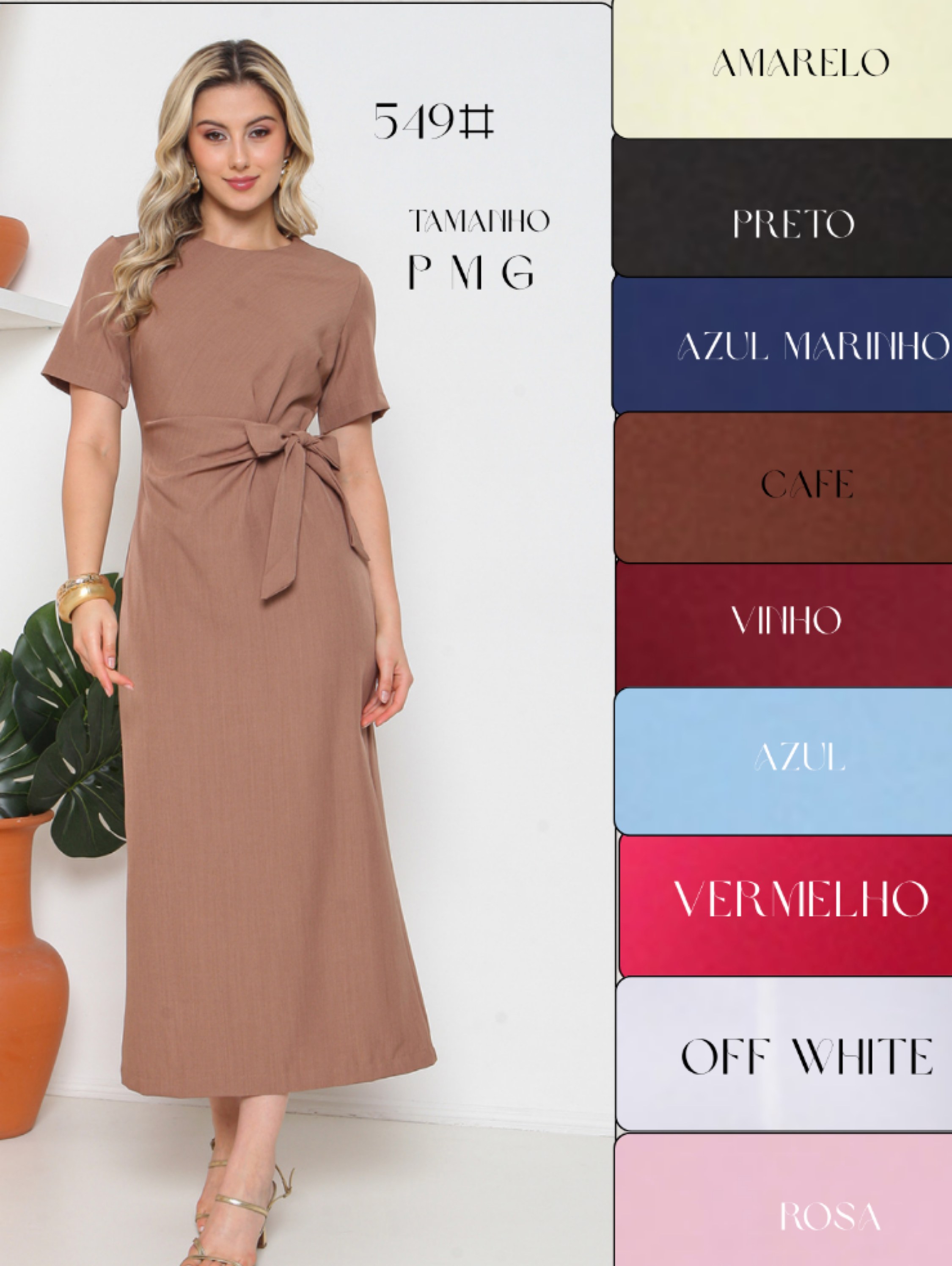 Vestido Midi CSS-579 P M G