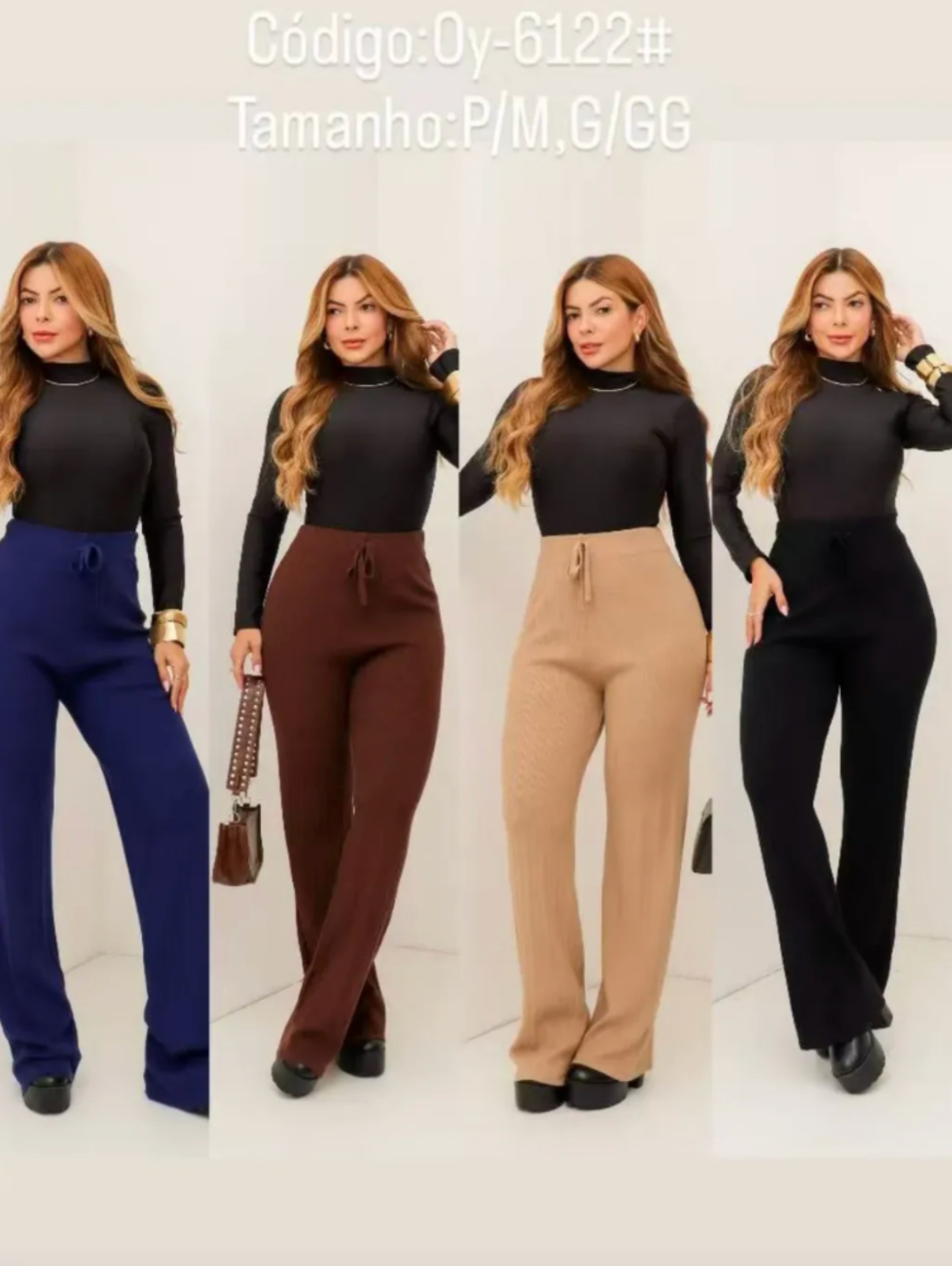 Calça Pantalona Modal P/M G/GG 0y-6122