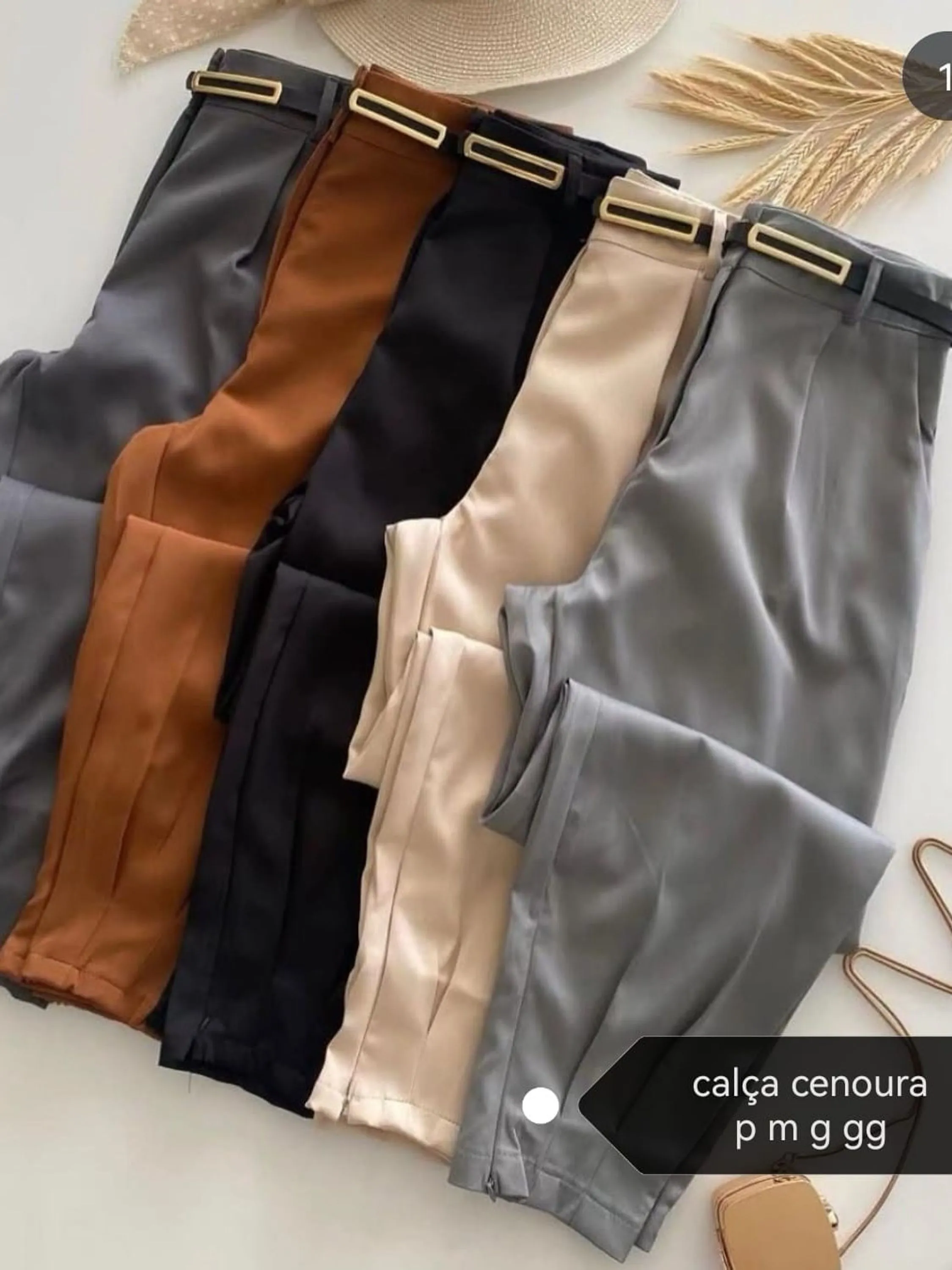 Calça cenoura alfaiataria 3 zíper