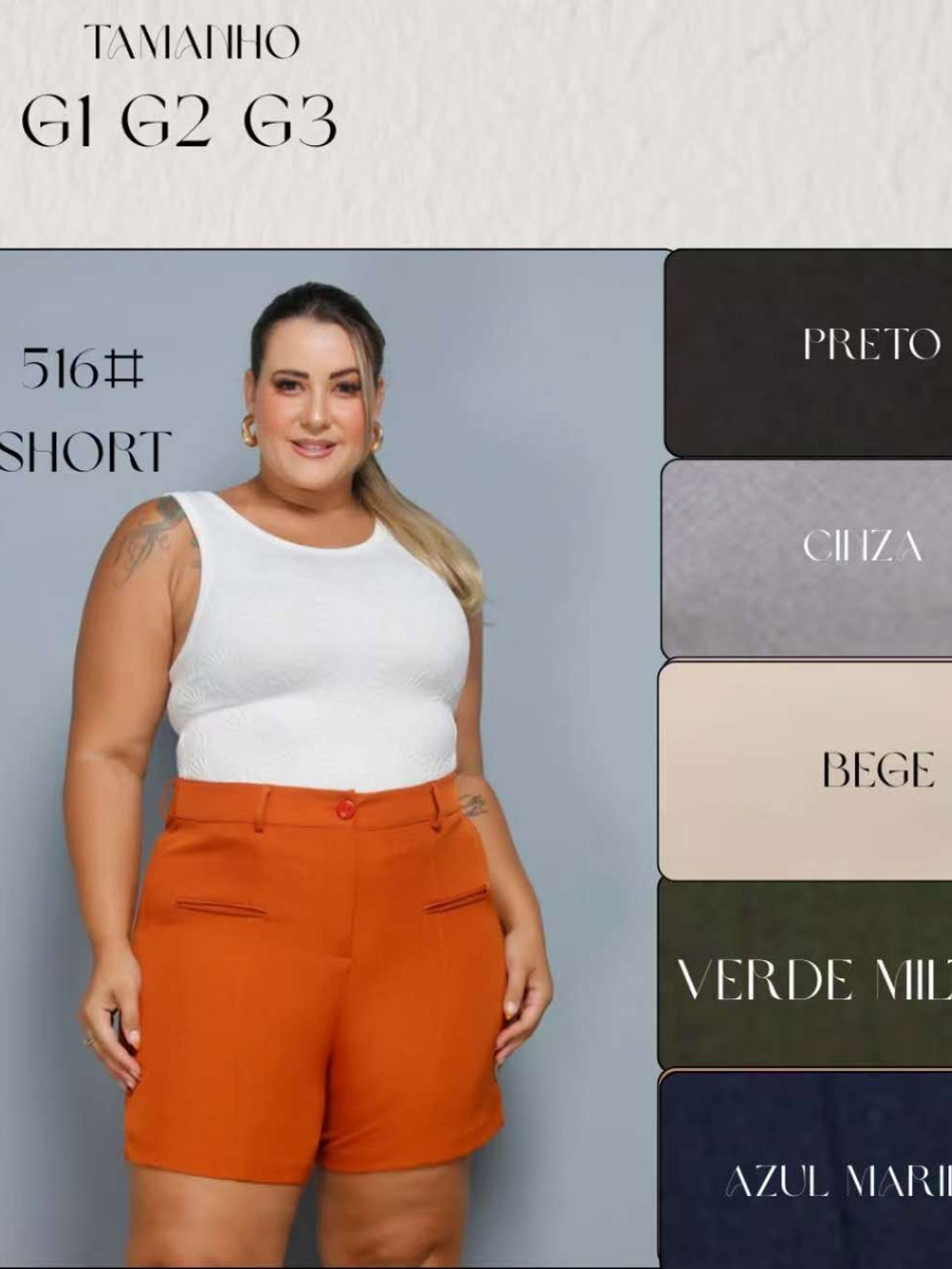 Shorts Luís Twil Plusize