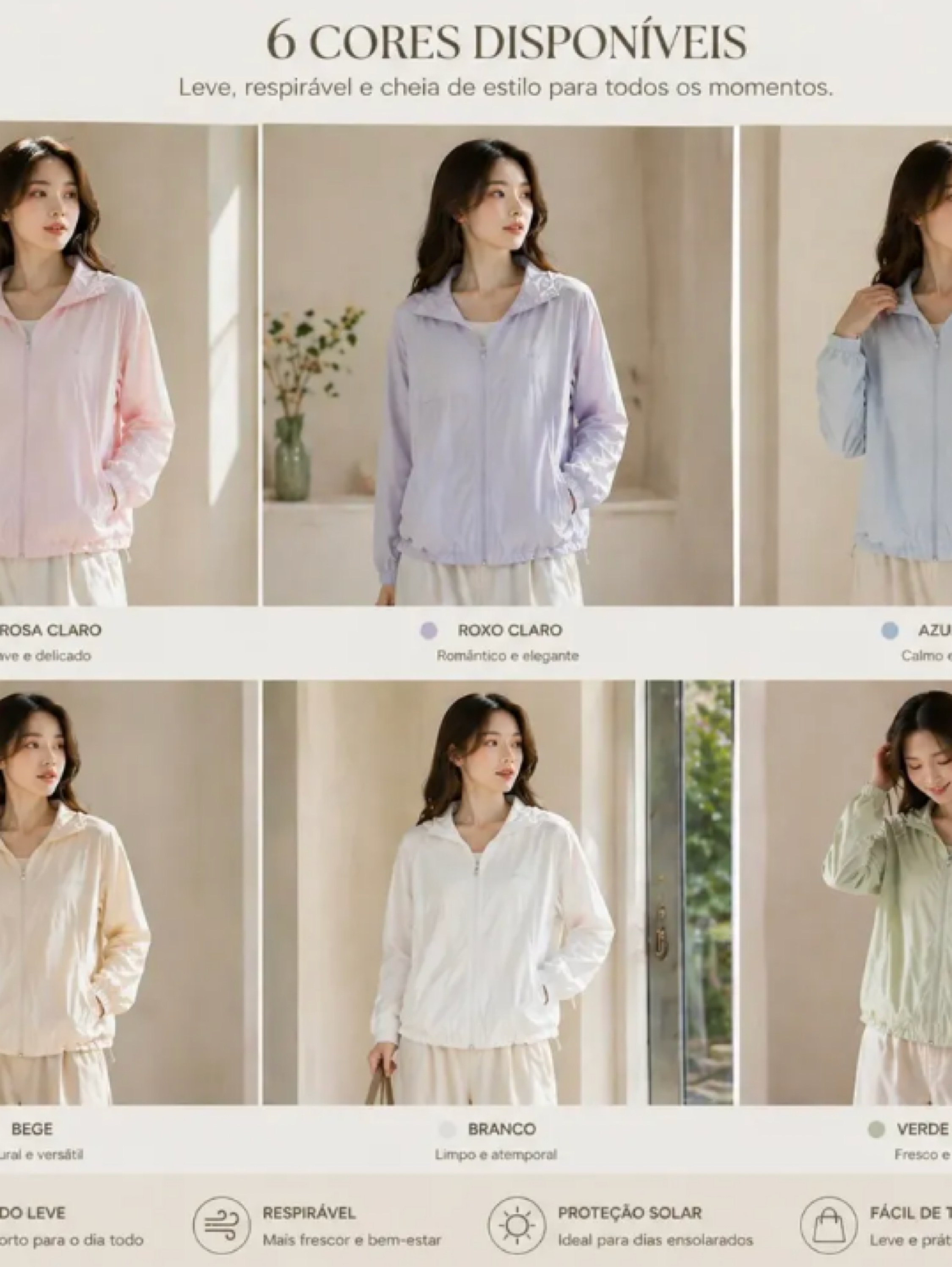 Cortavento Impermeável Tamanho Único