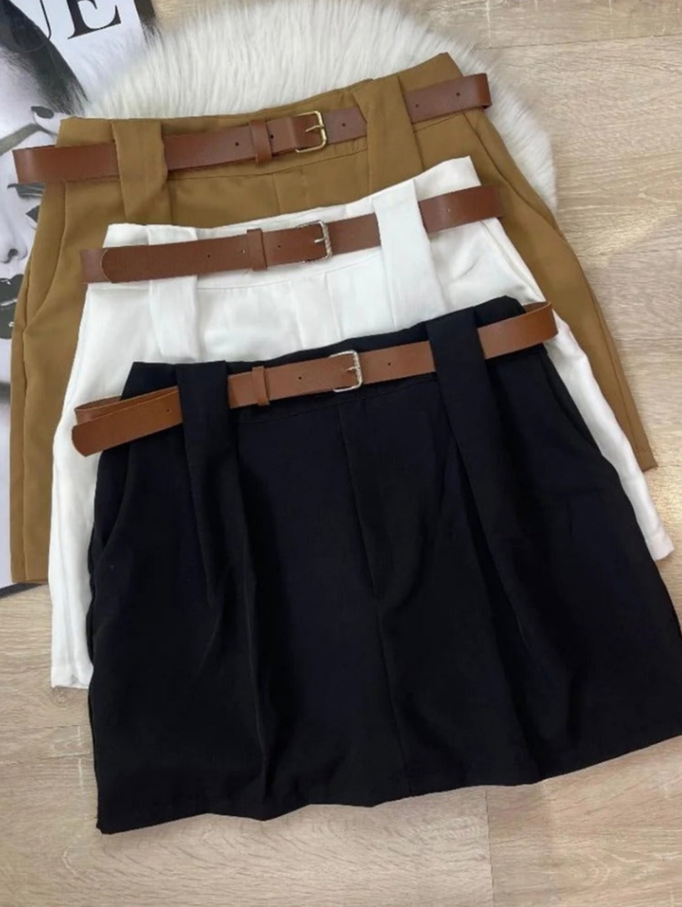 Short Saia com Cinto Plus Size FF-SHO-008-SS01