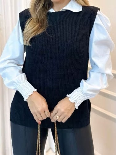 Colete Tricot Feminino Para Sobreposição