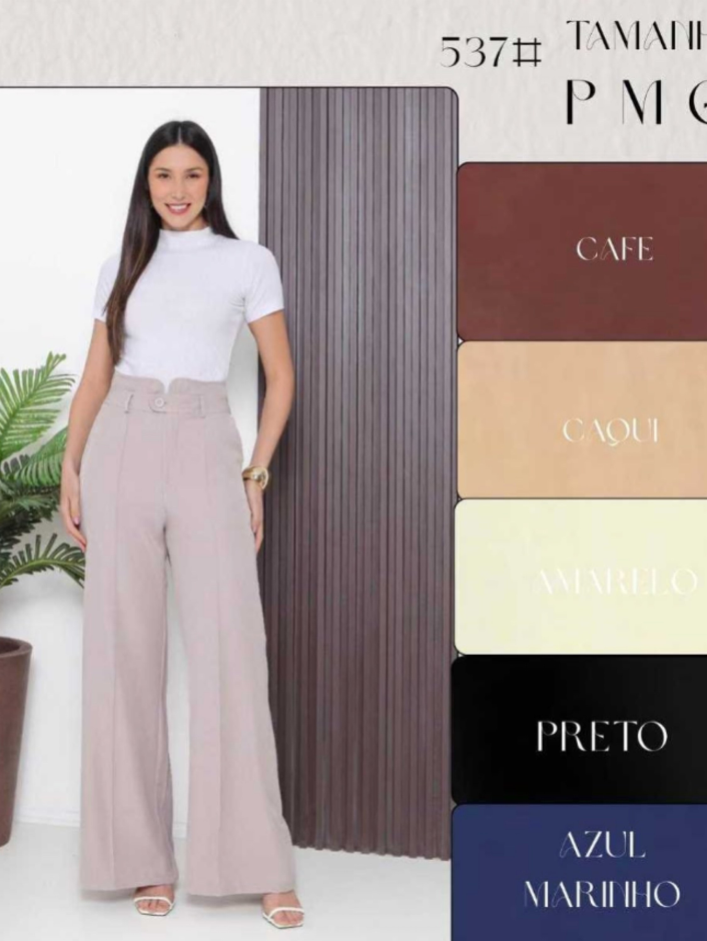 Calça Pantalona Linho Luis Twill FF-CAL-013-CSS-537