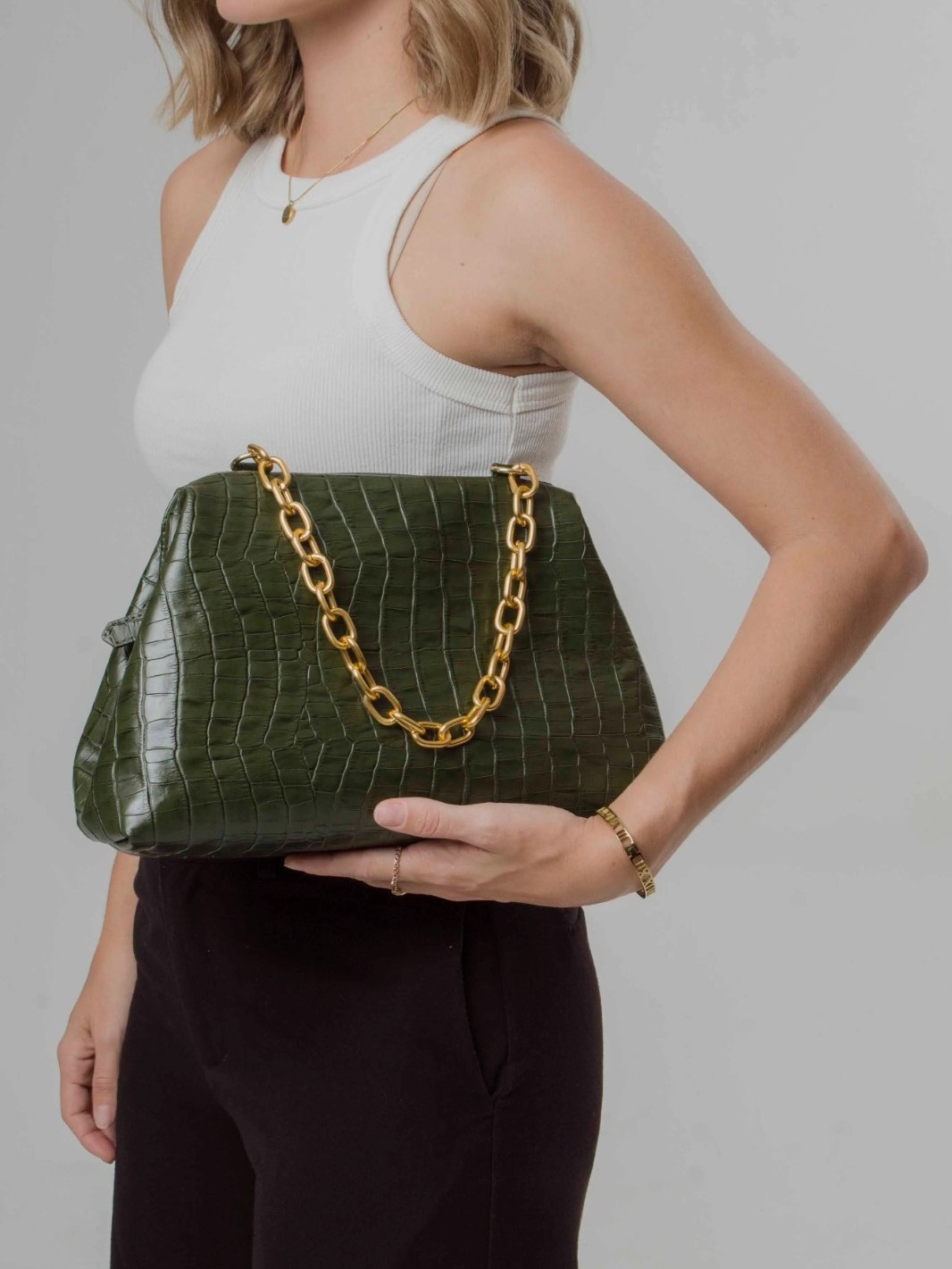 Bolsa em Couro Croco Annalu 10360289