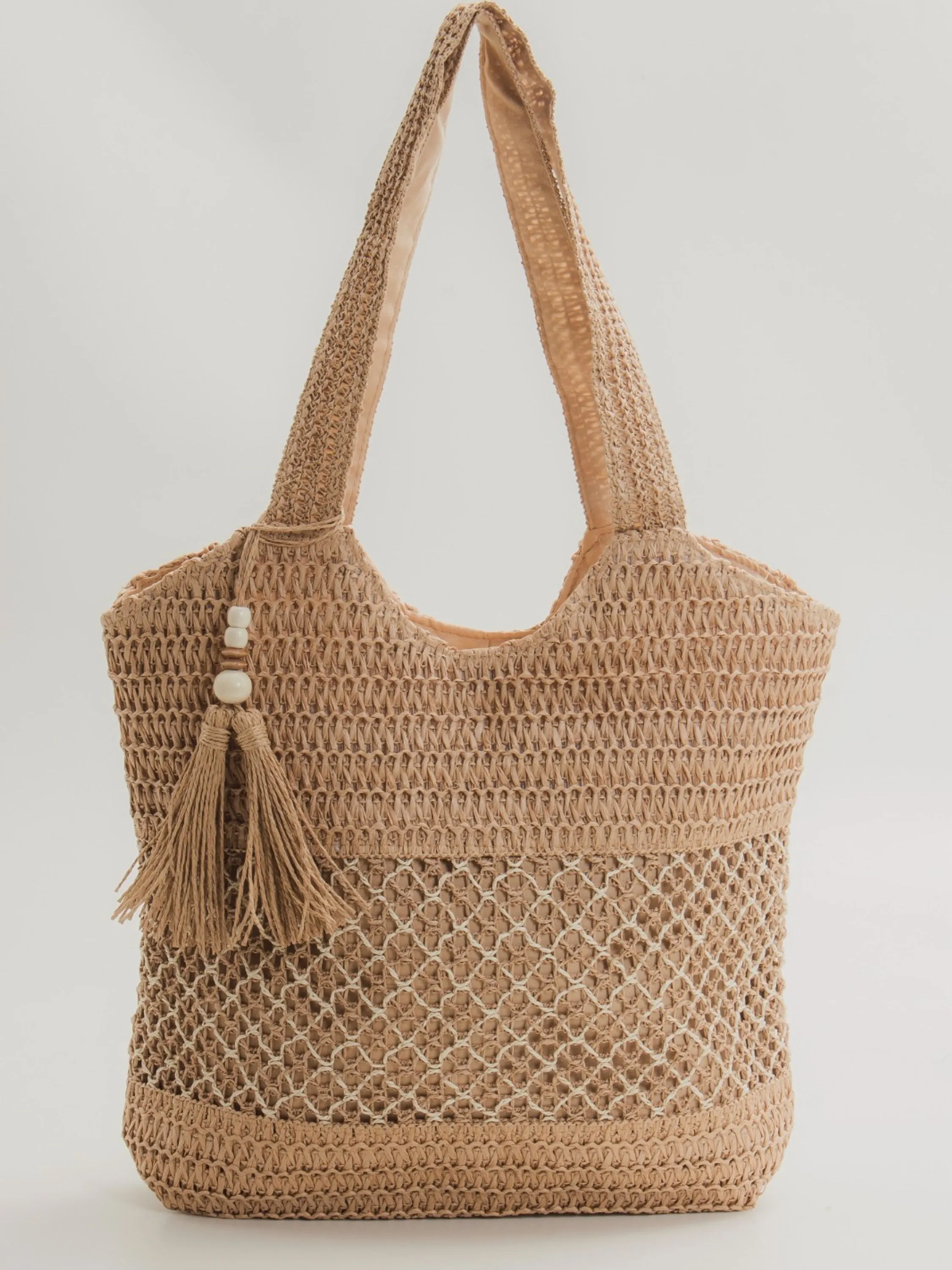 Bolsa em palha grande e elegante 10856999