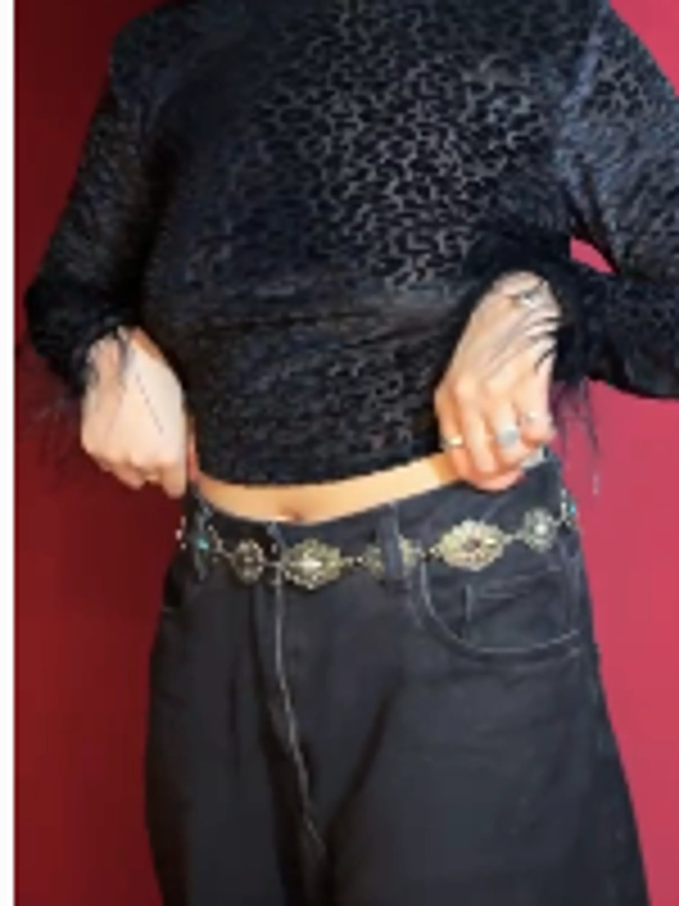 Cinto em metal com design boho 20357998