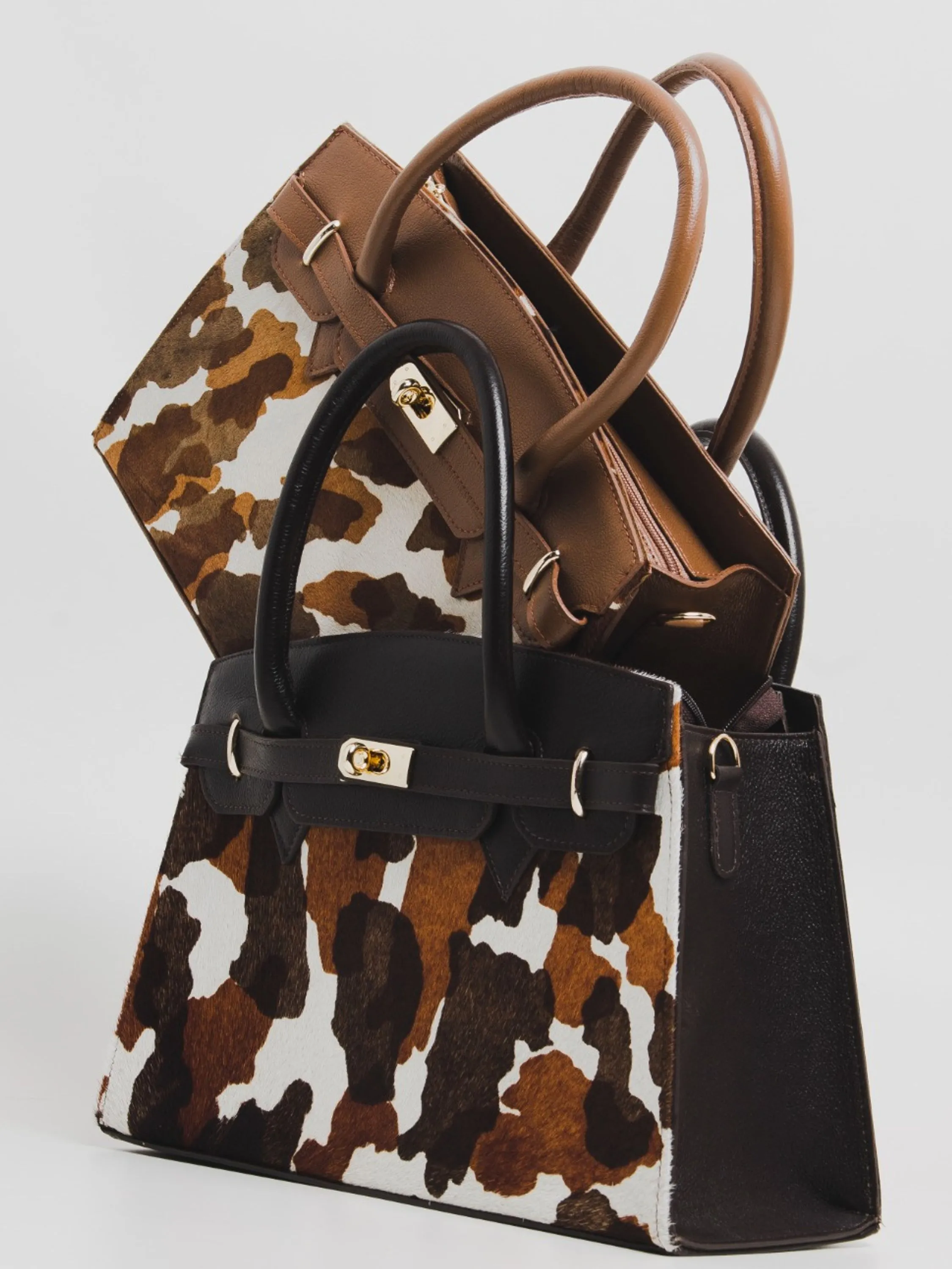 Bolsa em couro animal print 10450374