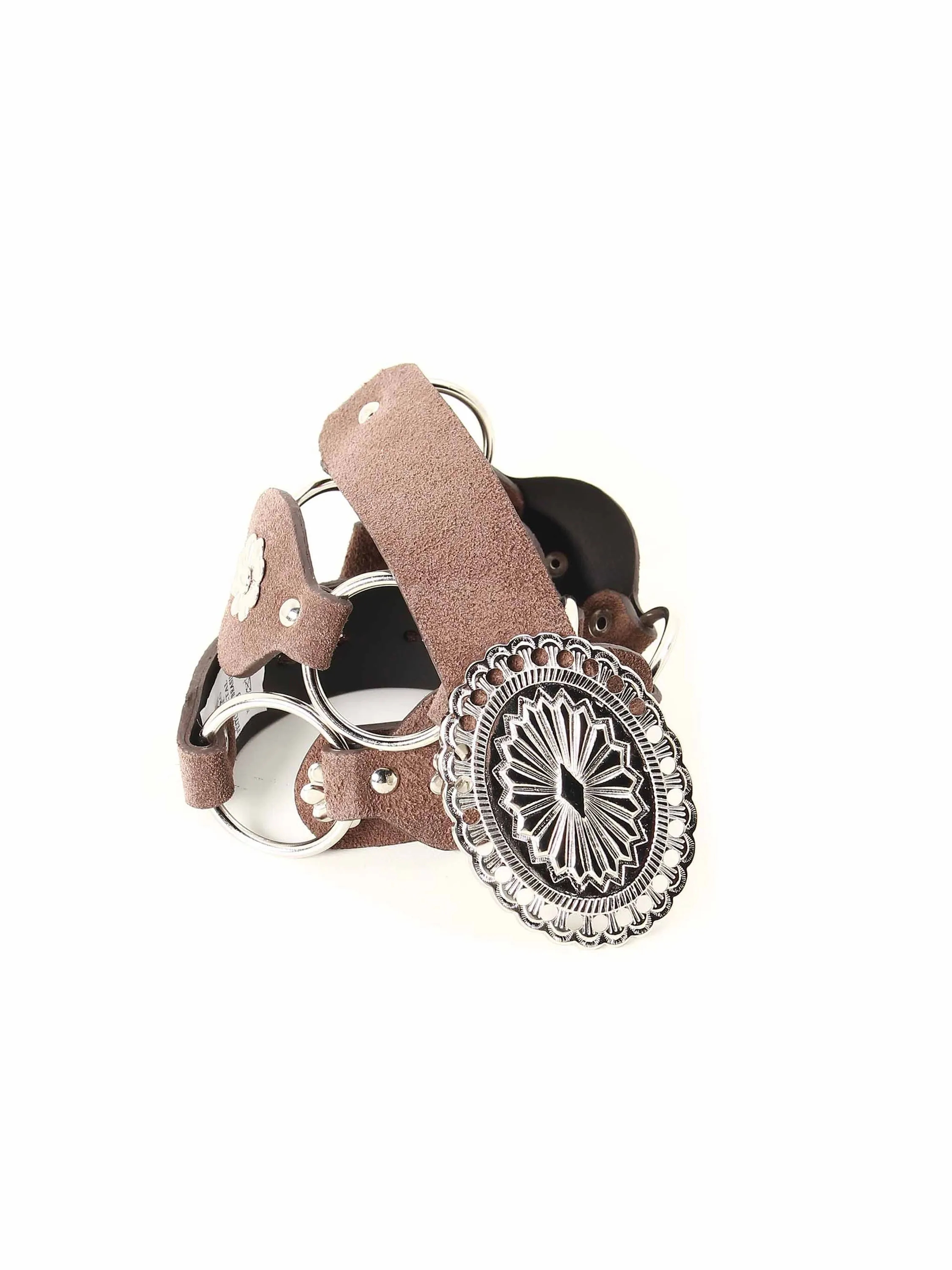 Cinto boho em couro camurça 20459999