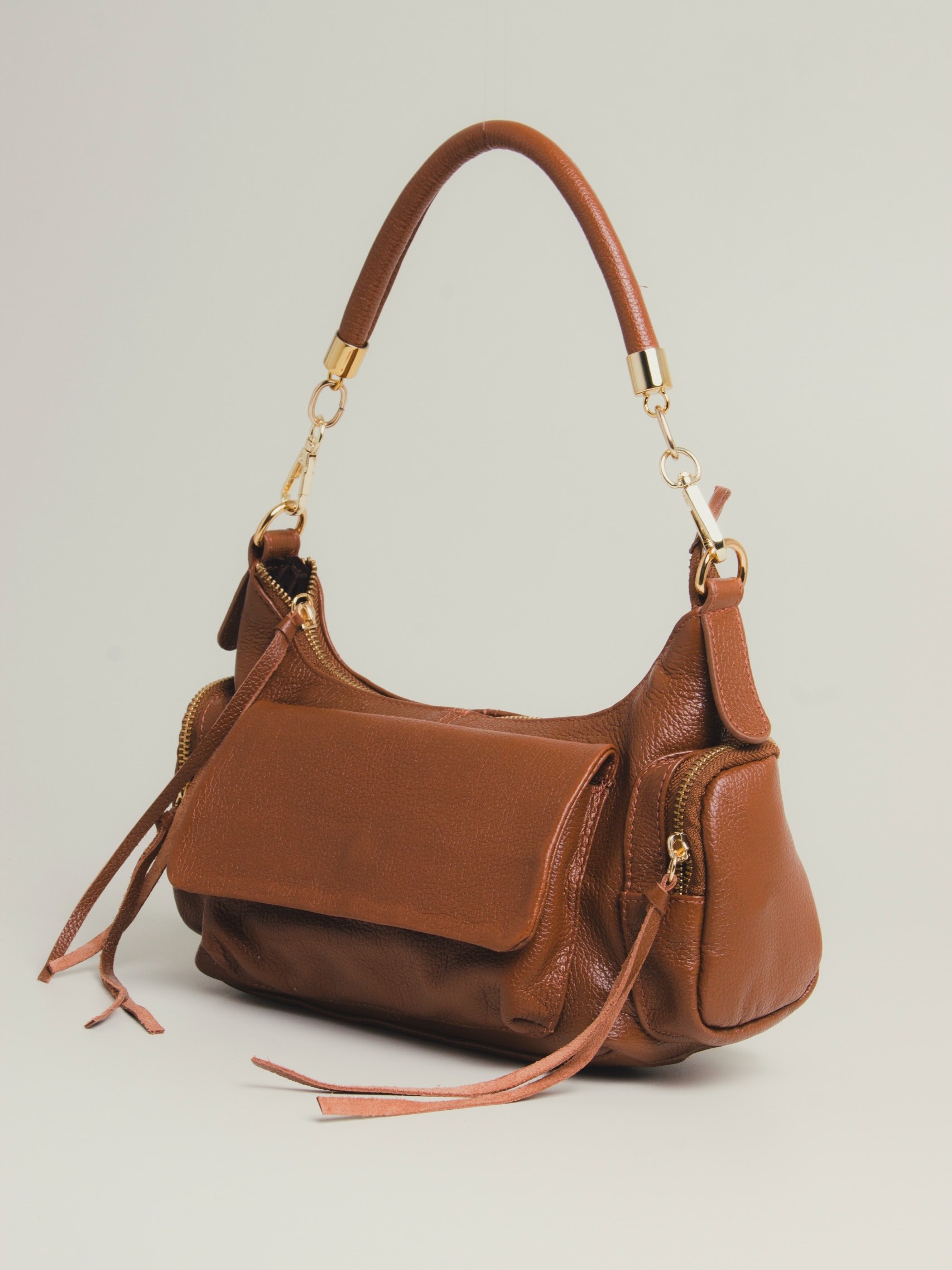 Bolsa cargo em couro Carlota 11150259