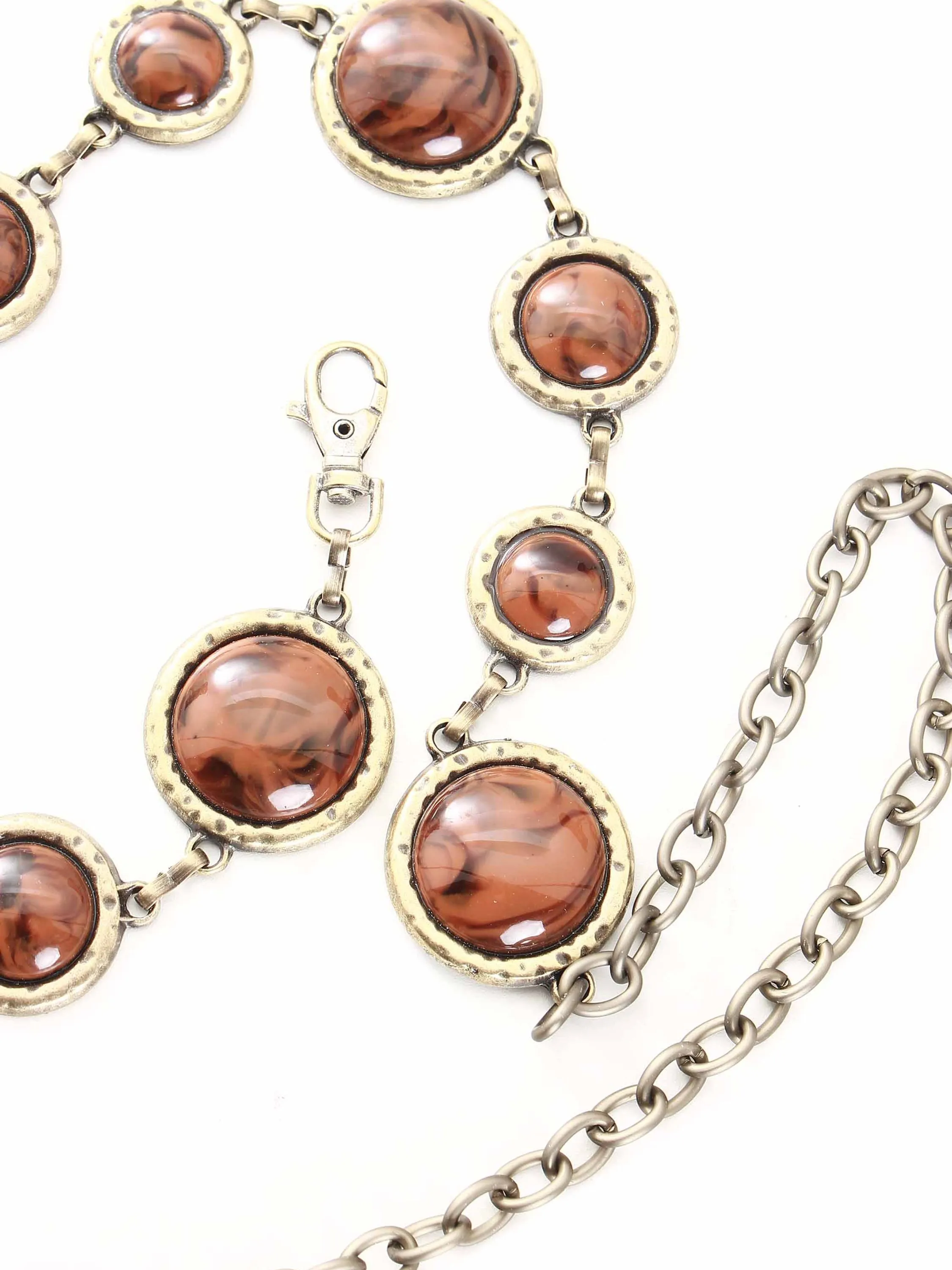 Cinto corrente boho com elos largos 20458919