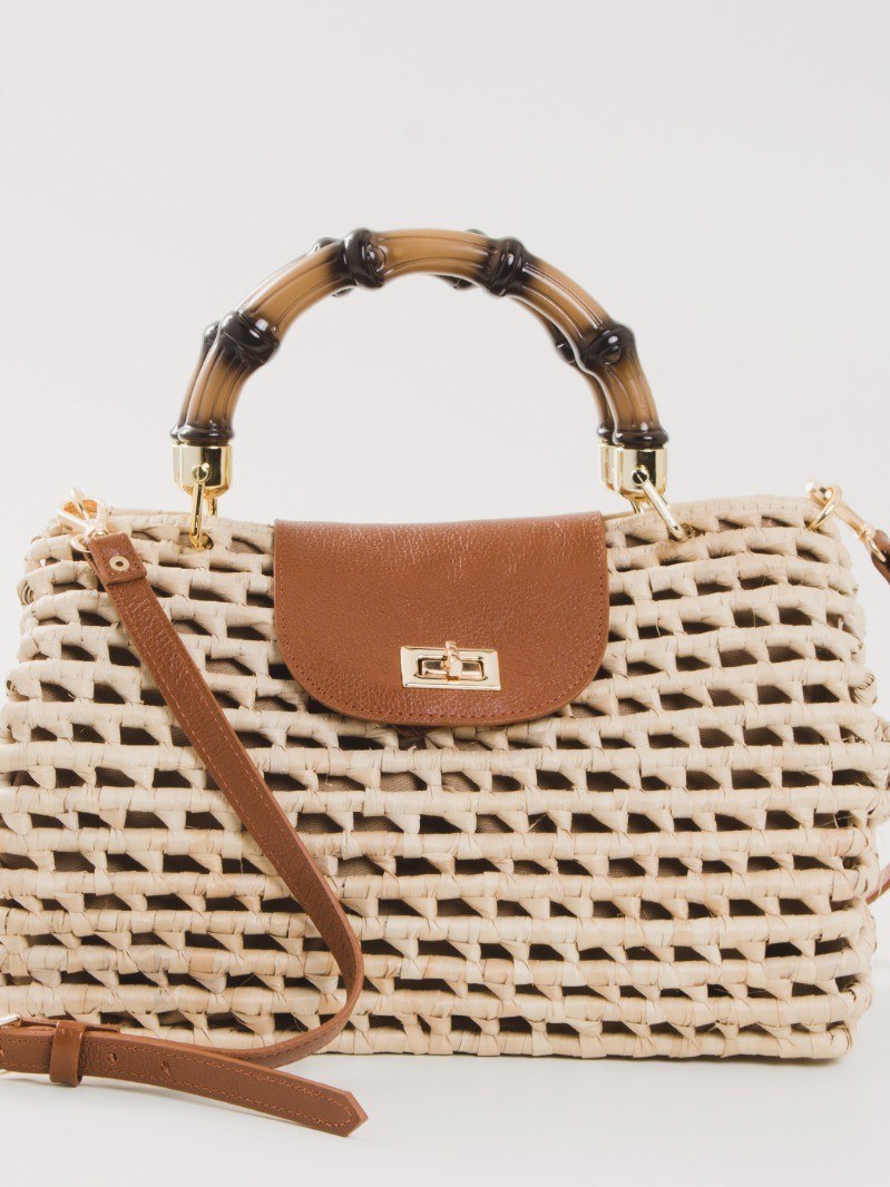 Bolsa em palha natural Alina 10760179