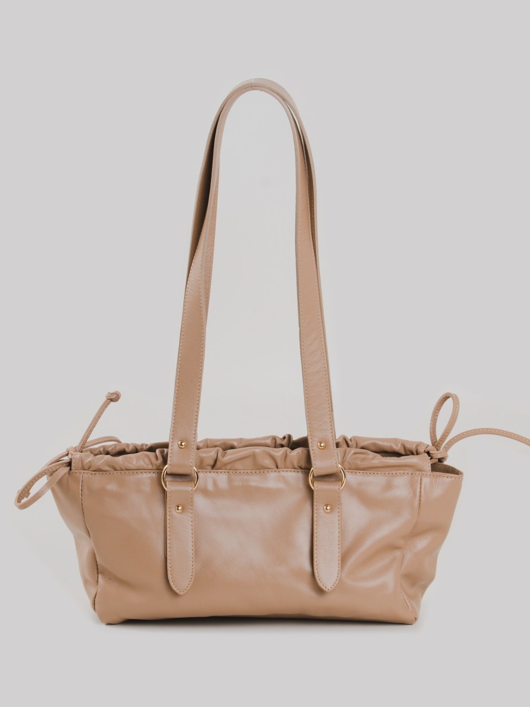 Bolsa baguete em couro 10950289