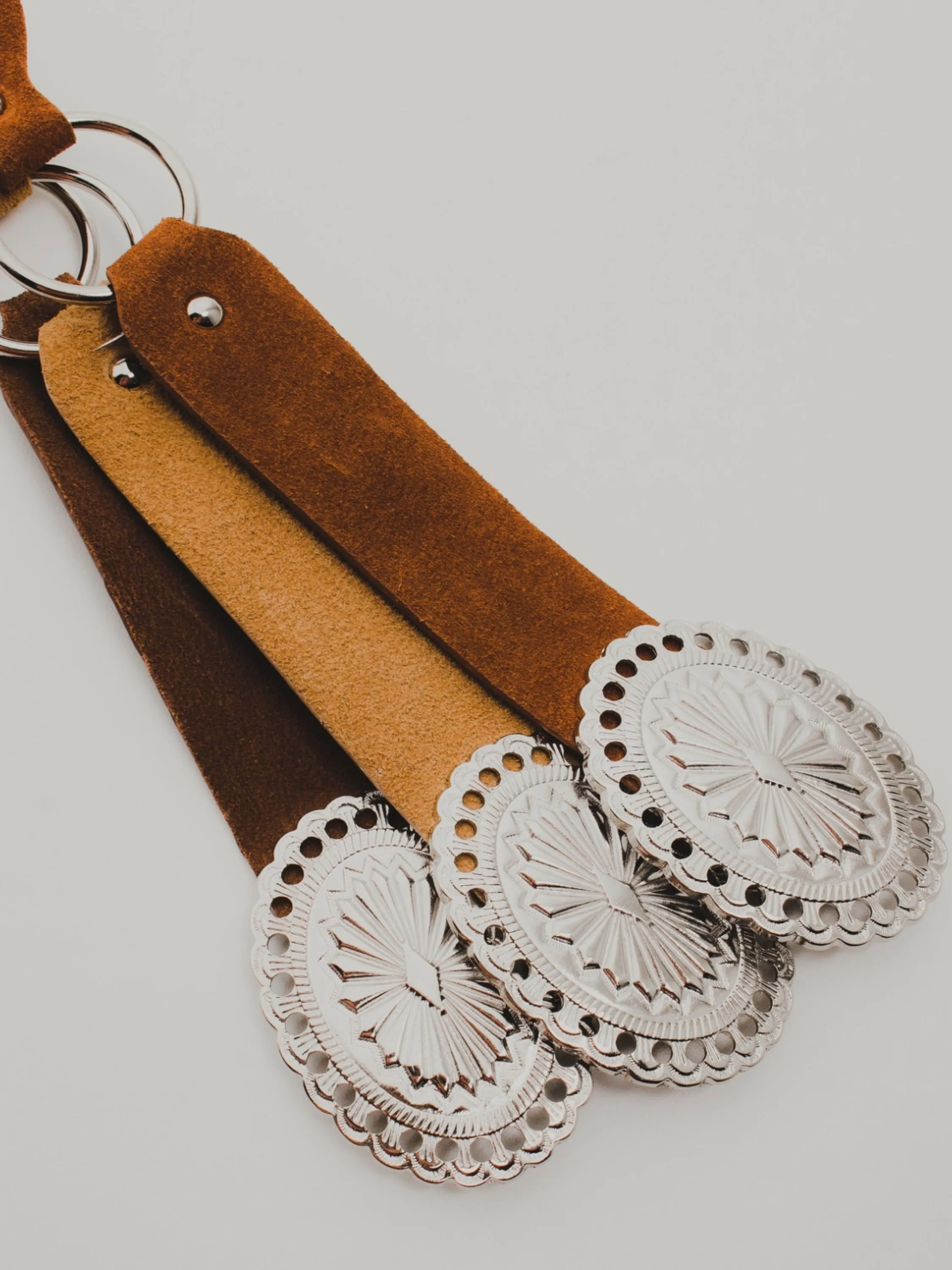 Cinto boho em couro camurça 20459999
