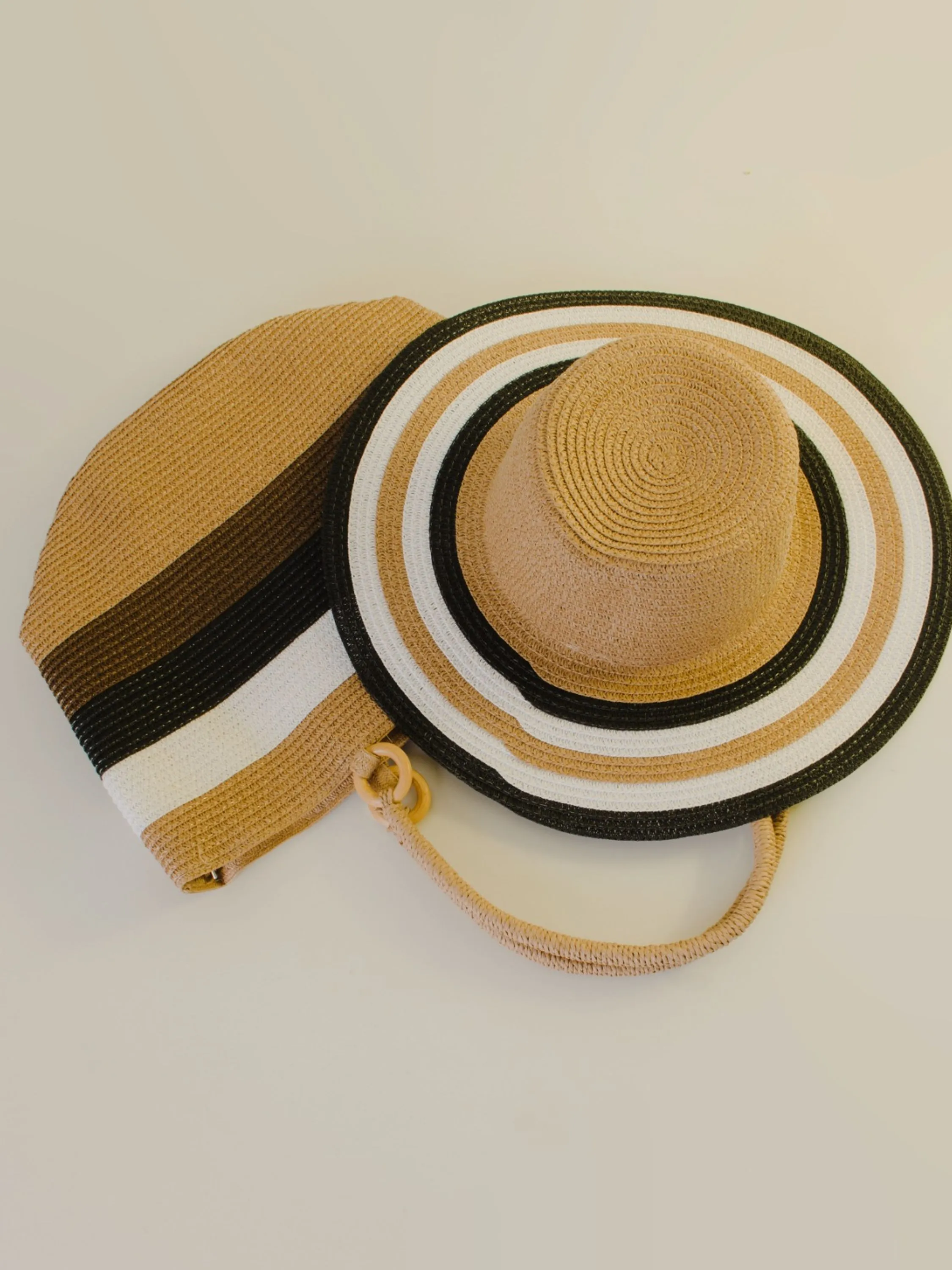 Kit praia com bolsa e chapéu de palha 10859997