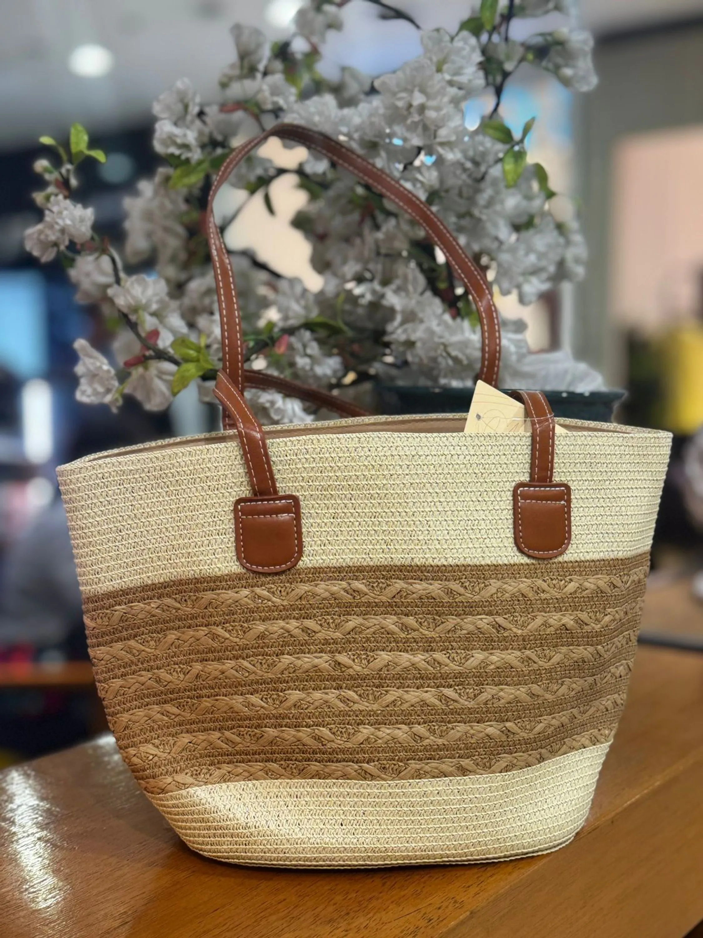 Bolsa balde em palha 10857918