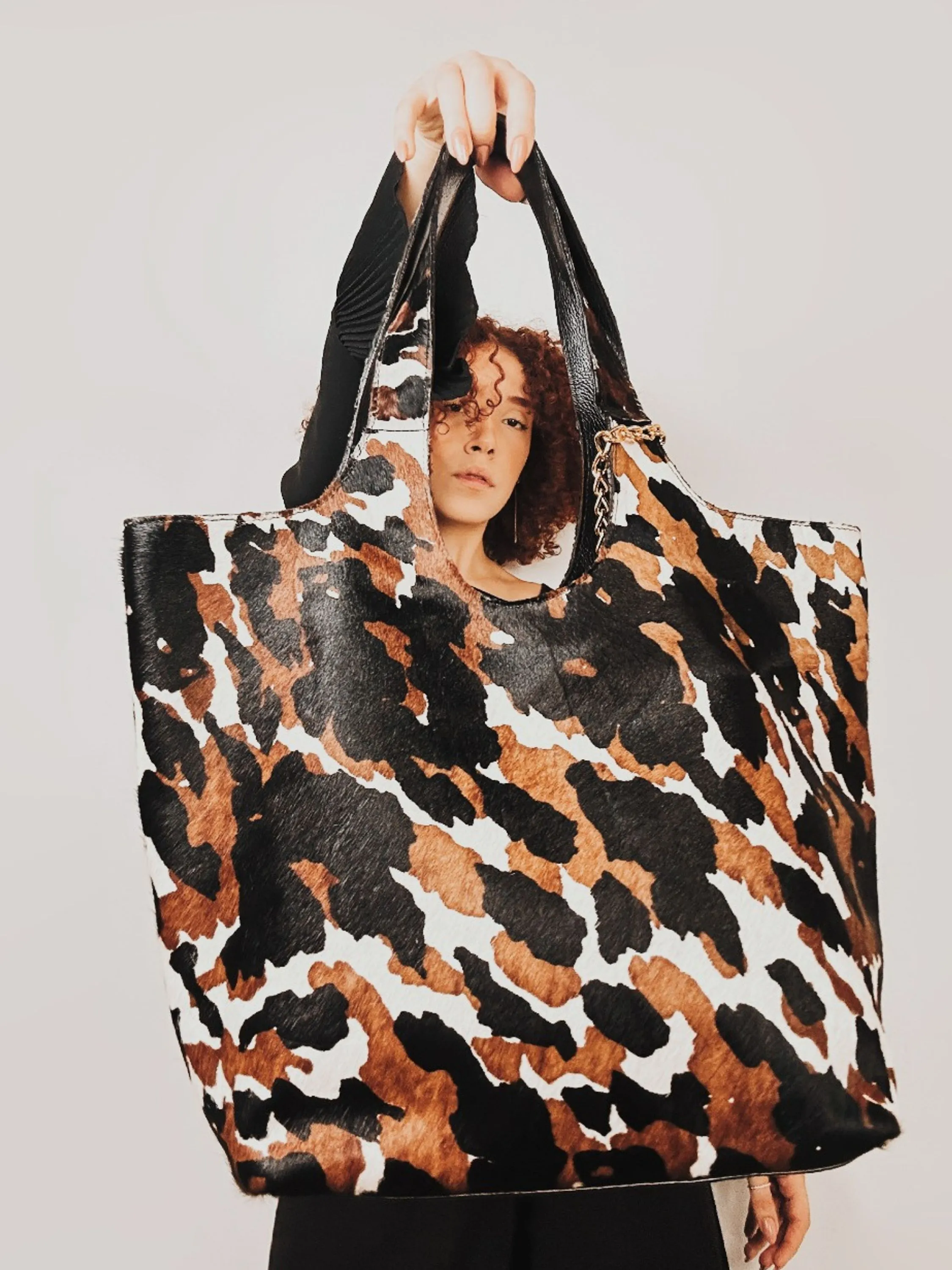 Max bolsa couro em animal print 10550299